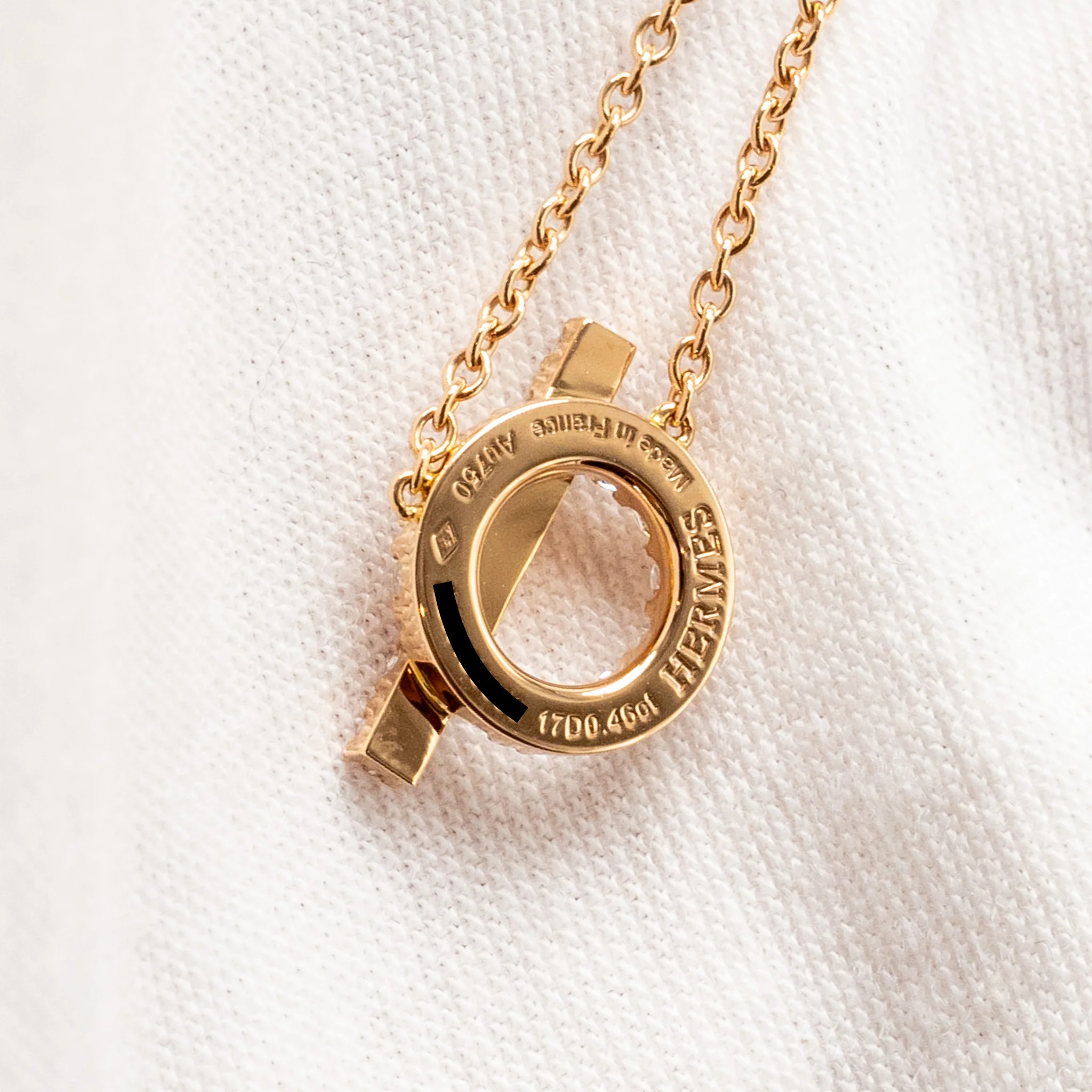 Hermes Finesse Necklace Rose Gold, Diamonds - Image 5