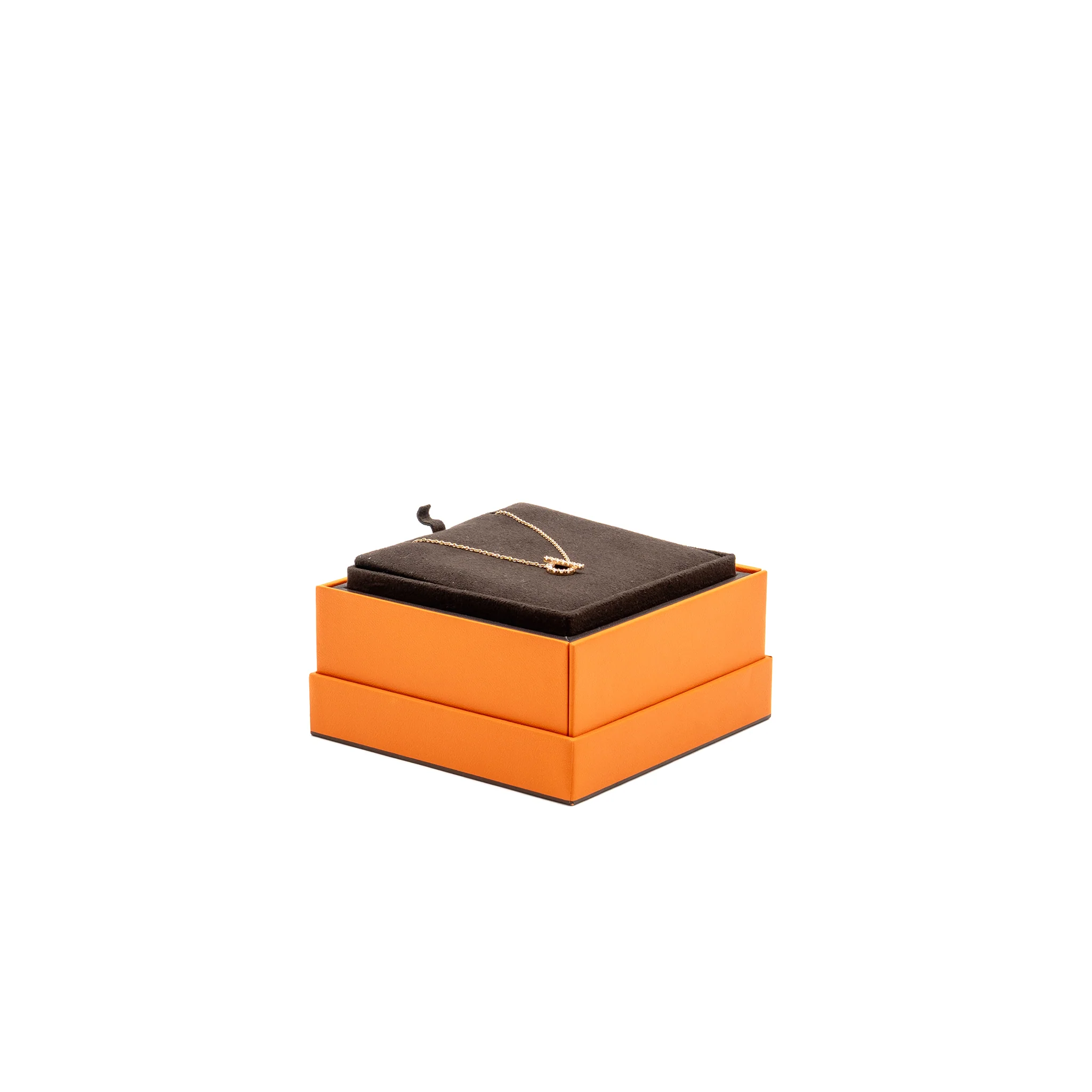 Hermes finesse pendant rose gold, diamonds - Image 2