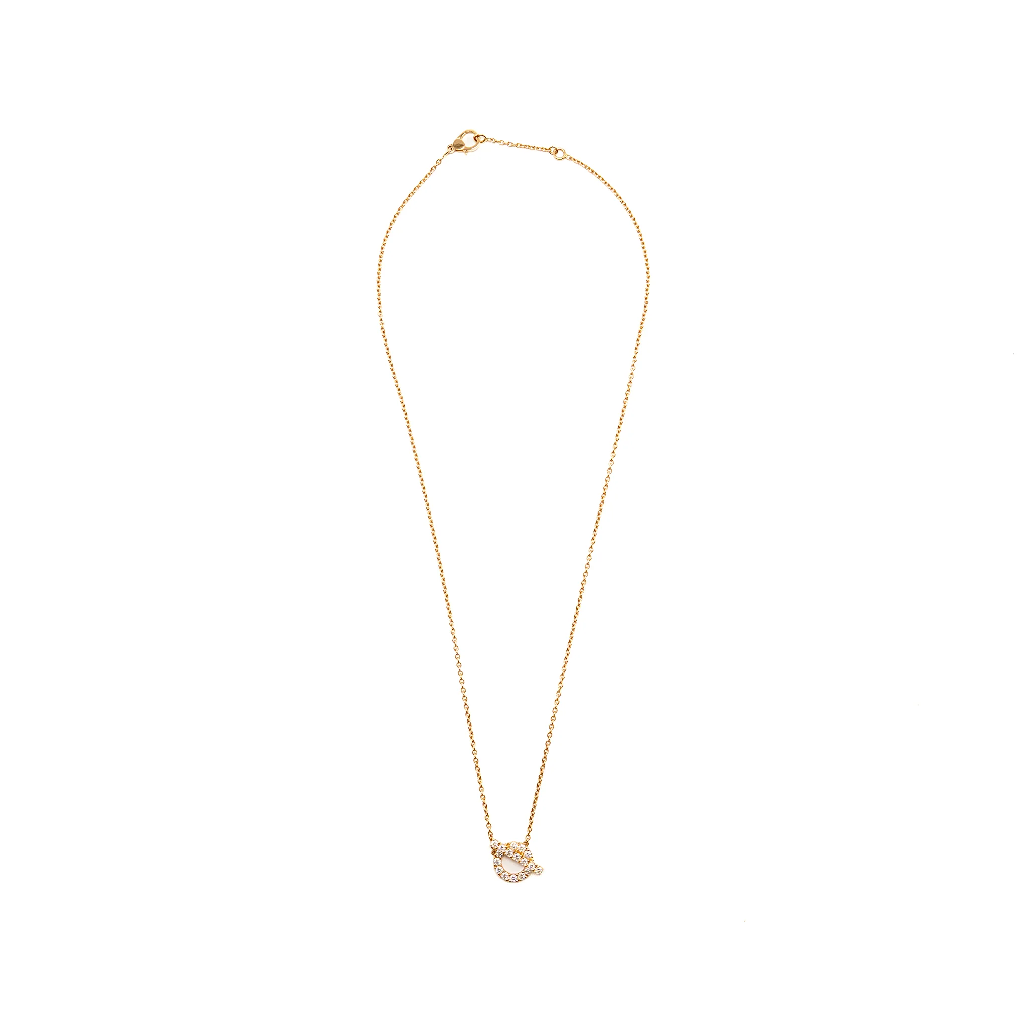 Hermes Finesse Pendant Rose Gold, Diamonds - Image 3