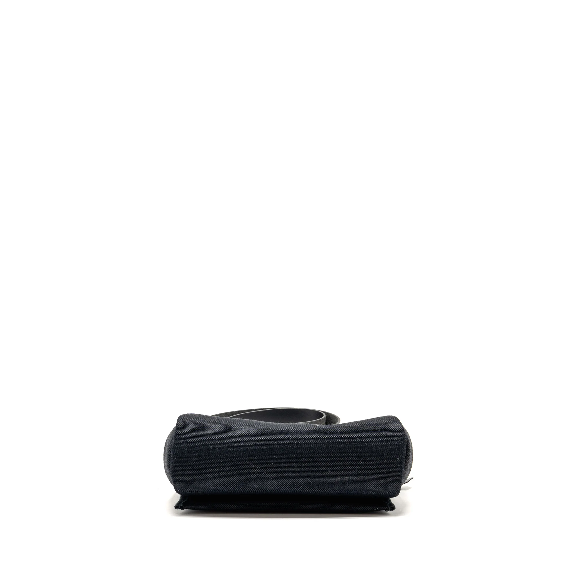 Hermes Herbag Mini Canvas/Hunter leather Black SHW Stamp W - Image 6