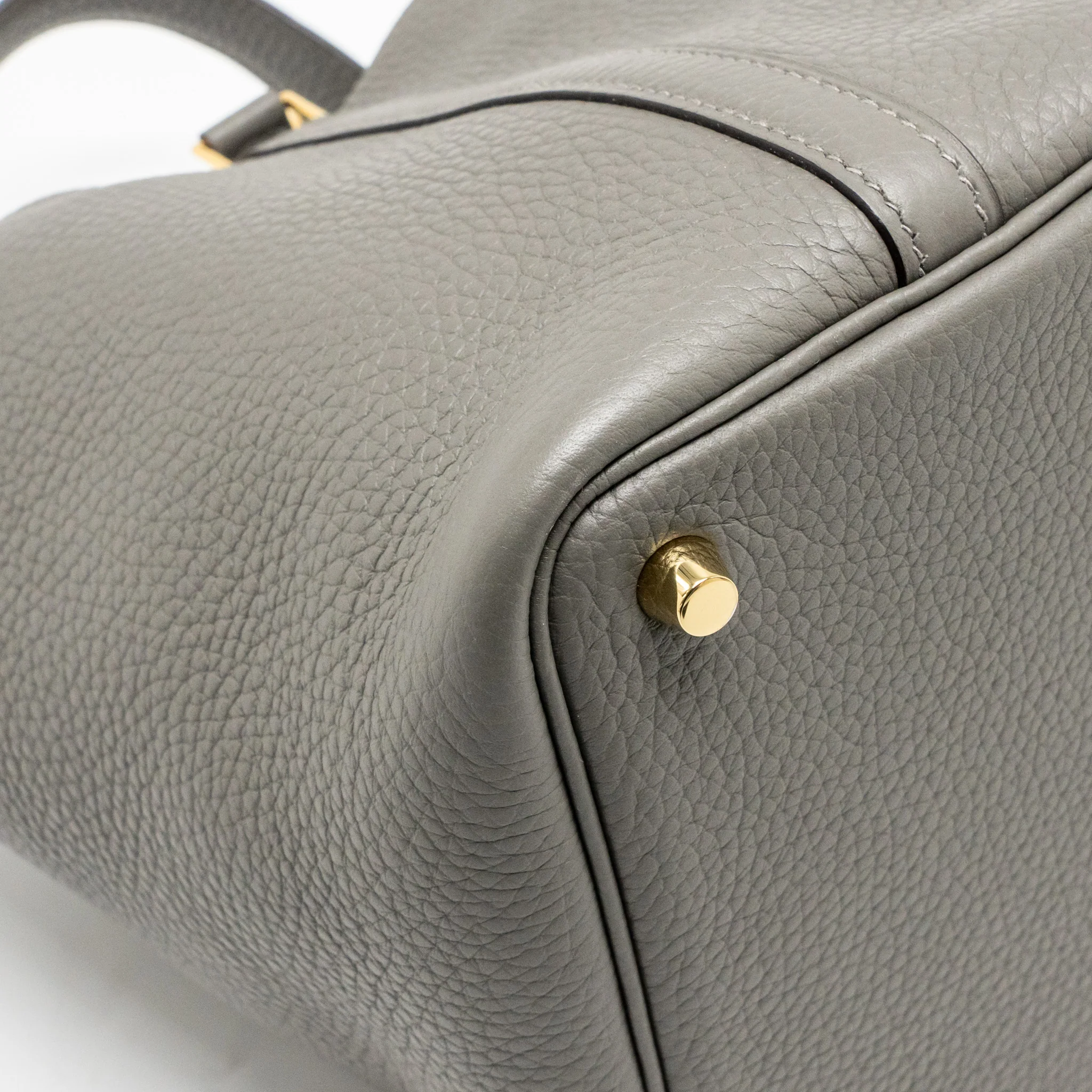 Hermes picotin 18 lock bag clemence Gris meyer GHW stamp U - Image 10
