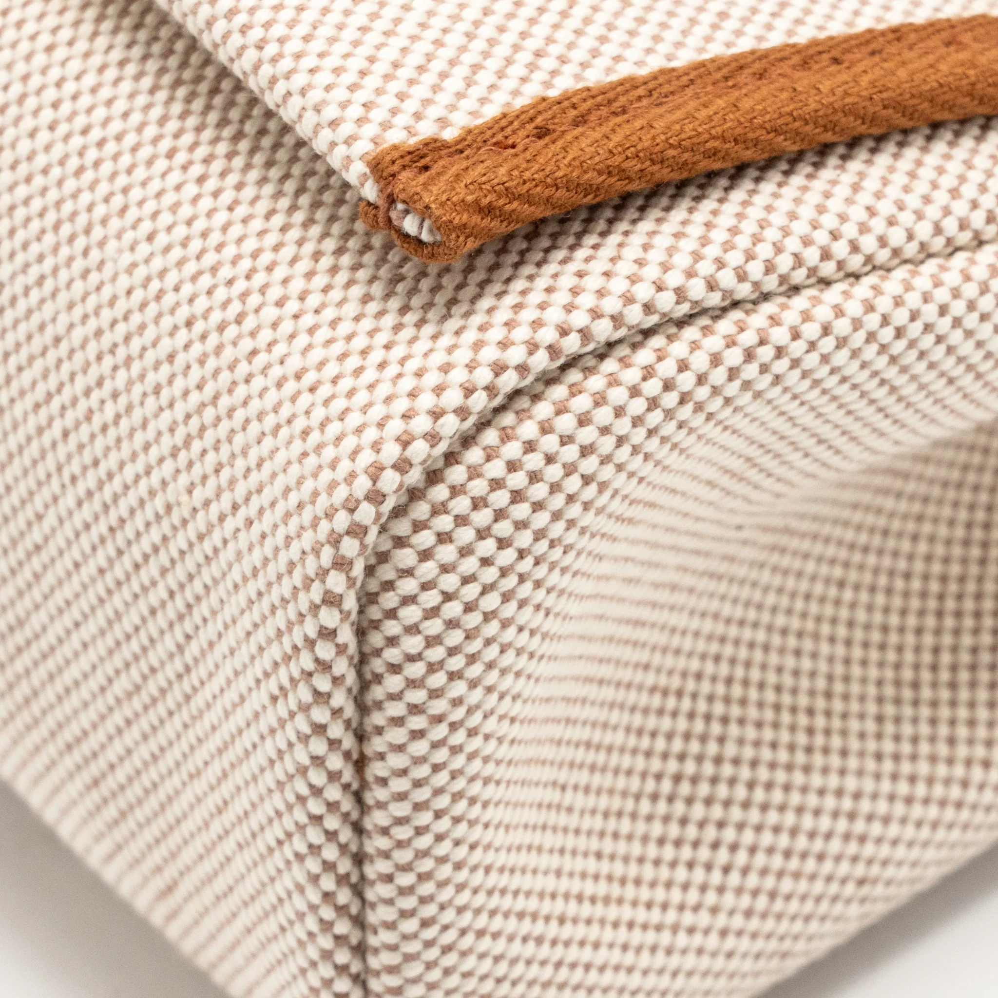 Hermes herbag mini canvas/Hunter leather ecru-beige/fauve SHW stamp K - Image 12