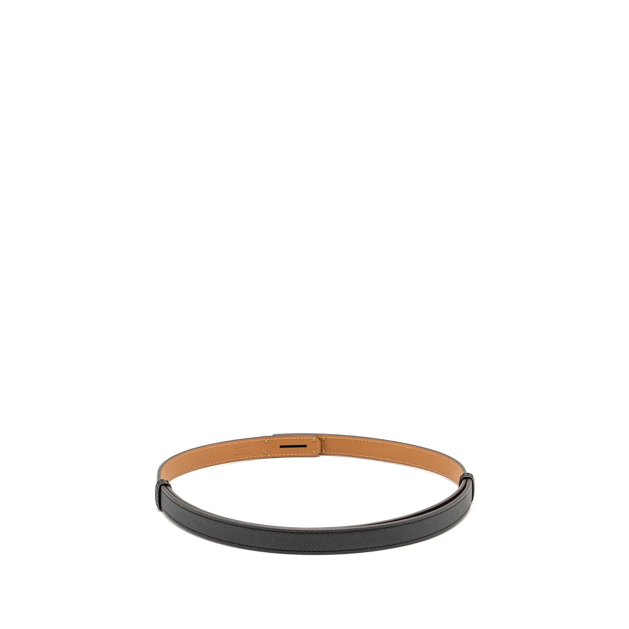 Hermes kelly 18 belt epsom black RGHW stamp W - Image 2