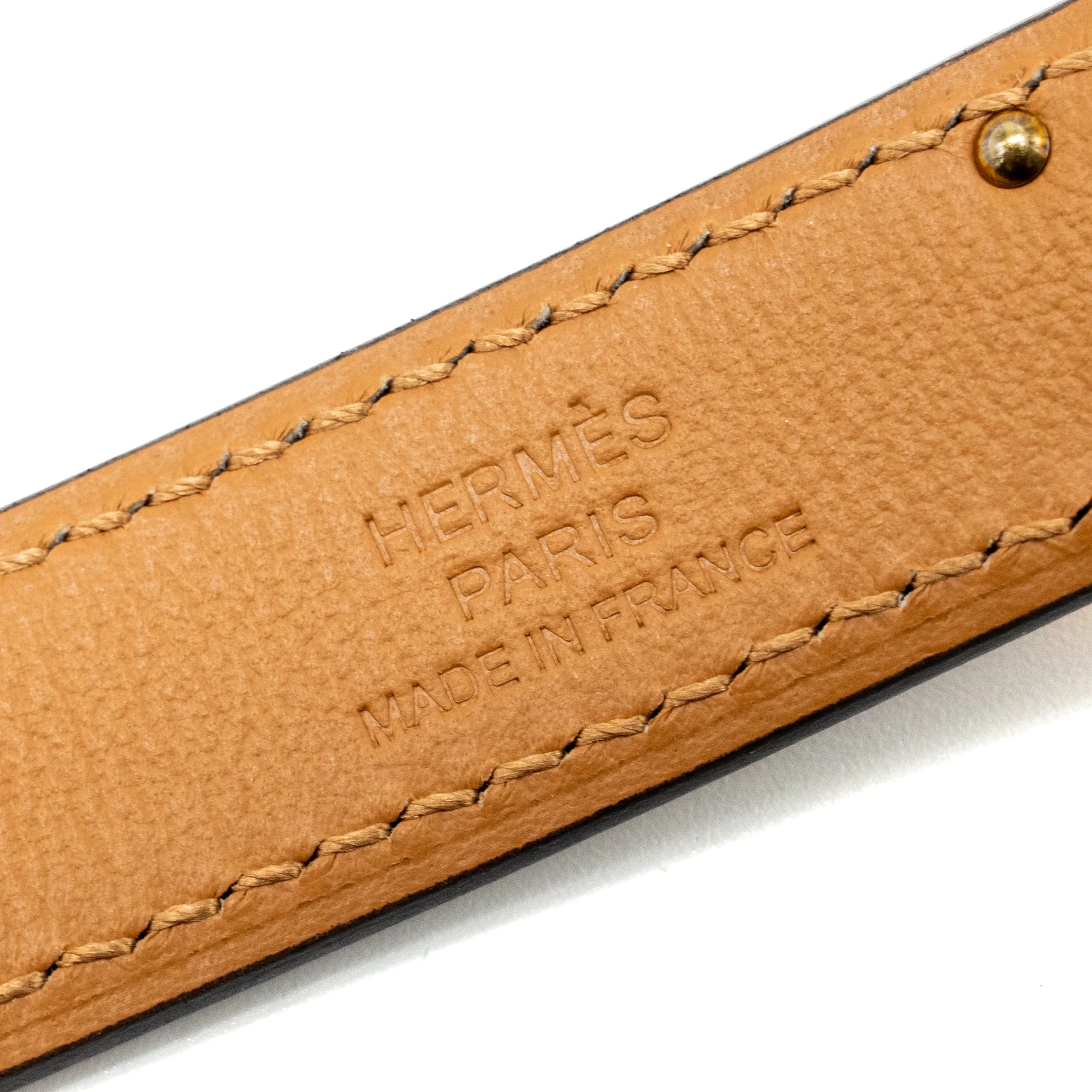 Hermes Kelly18 belt Epsom Etoupe RGHW Stamp B - Image 5