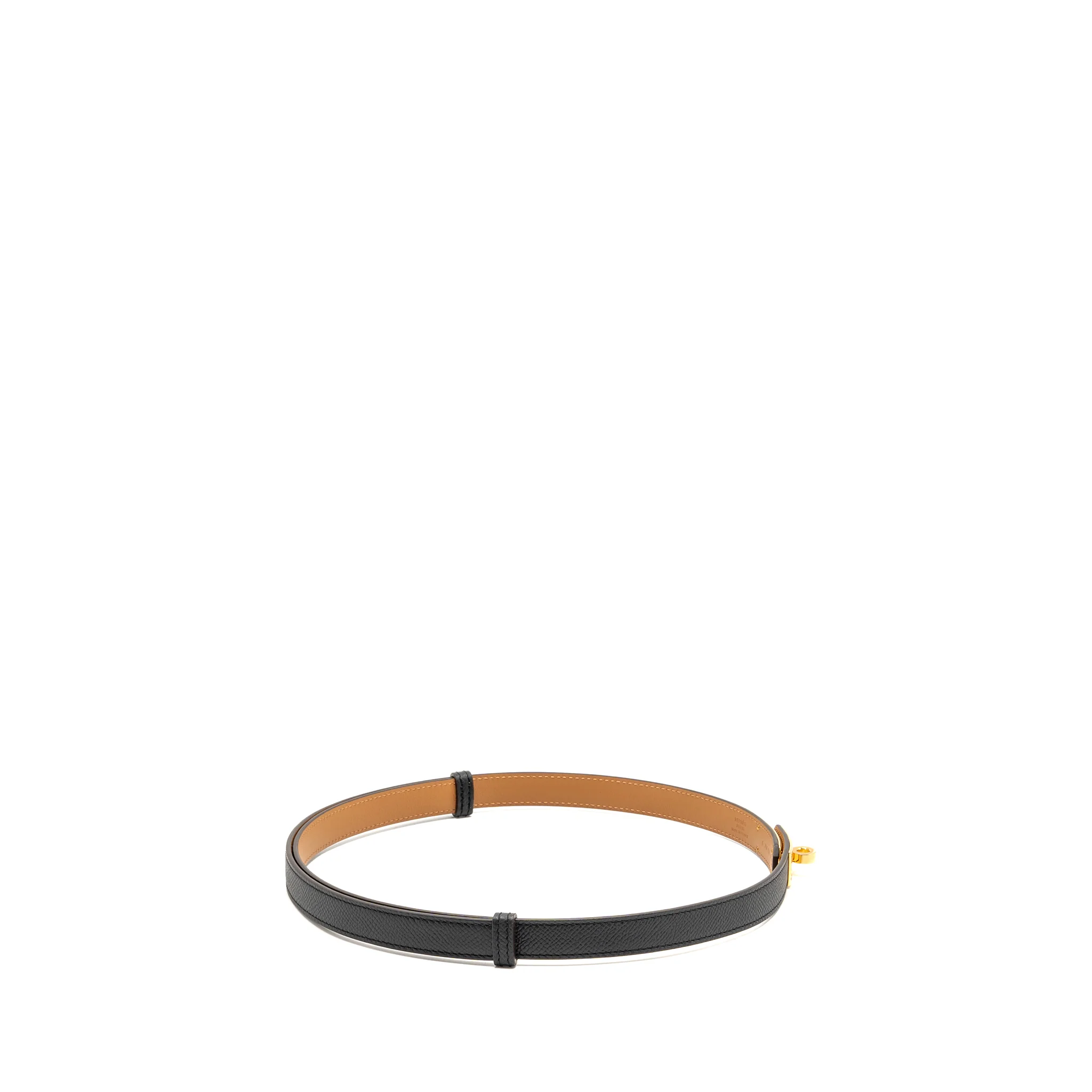 Hermes kelly 18 belt epsom Black GHW stamp G - Image 3