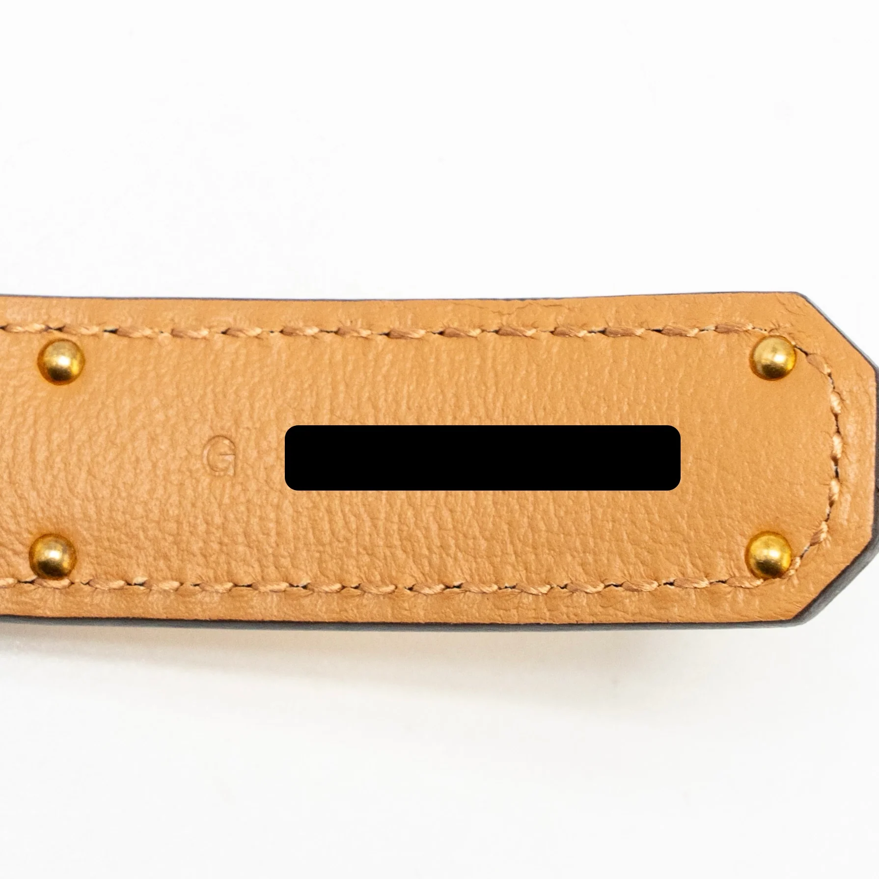 Hermes kelly 18 belt epsom Black GHW stamp G - Image 6
