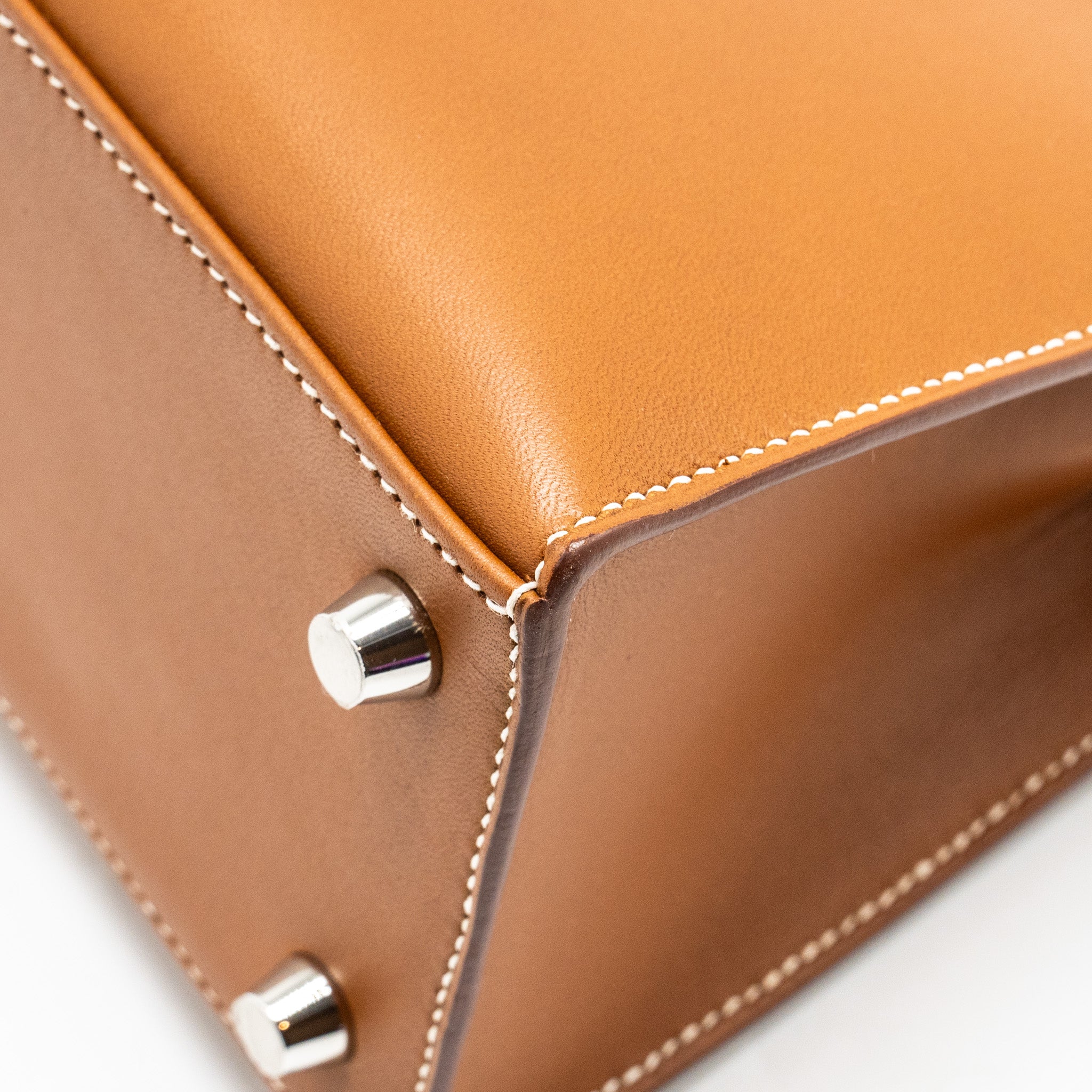 Hermes Kelly 25 Barenia Fauve SHW Stamp U - Image 10