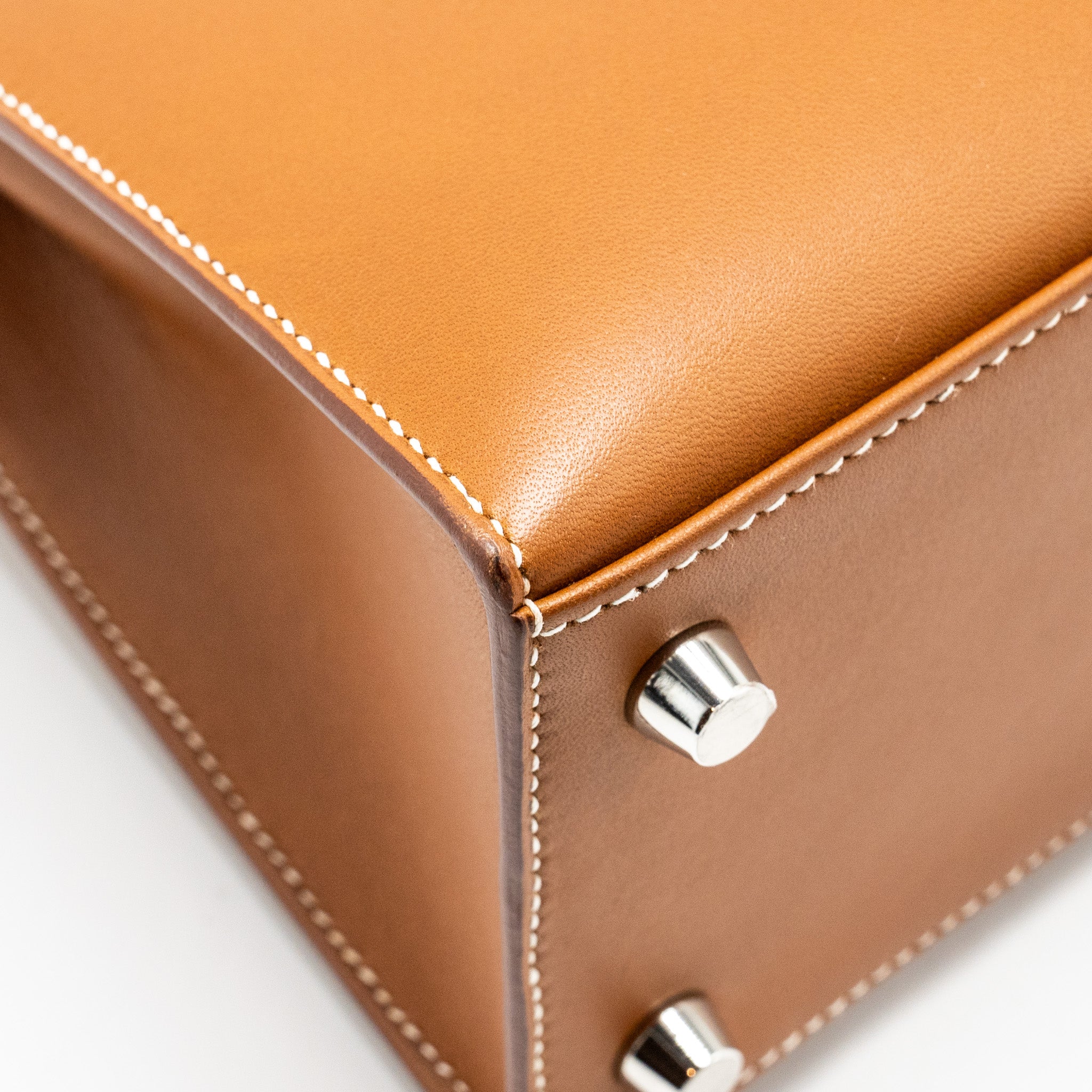 Hermes Kelly 25 Barenia Fauve SHW Stamp U - Image 11