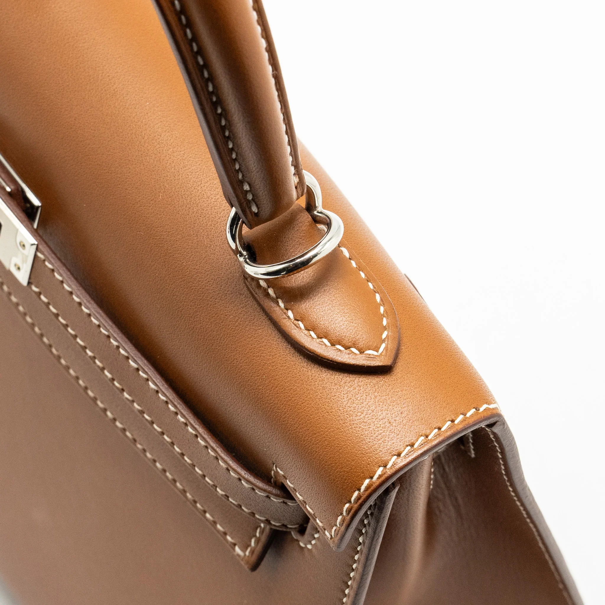 Hermes Kelly 25 Barenia Fauve SHW Stamp U - Image 14