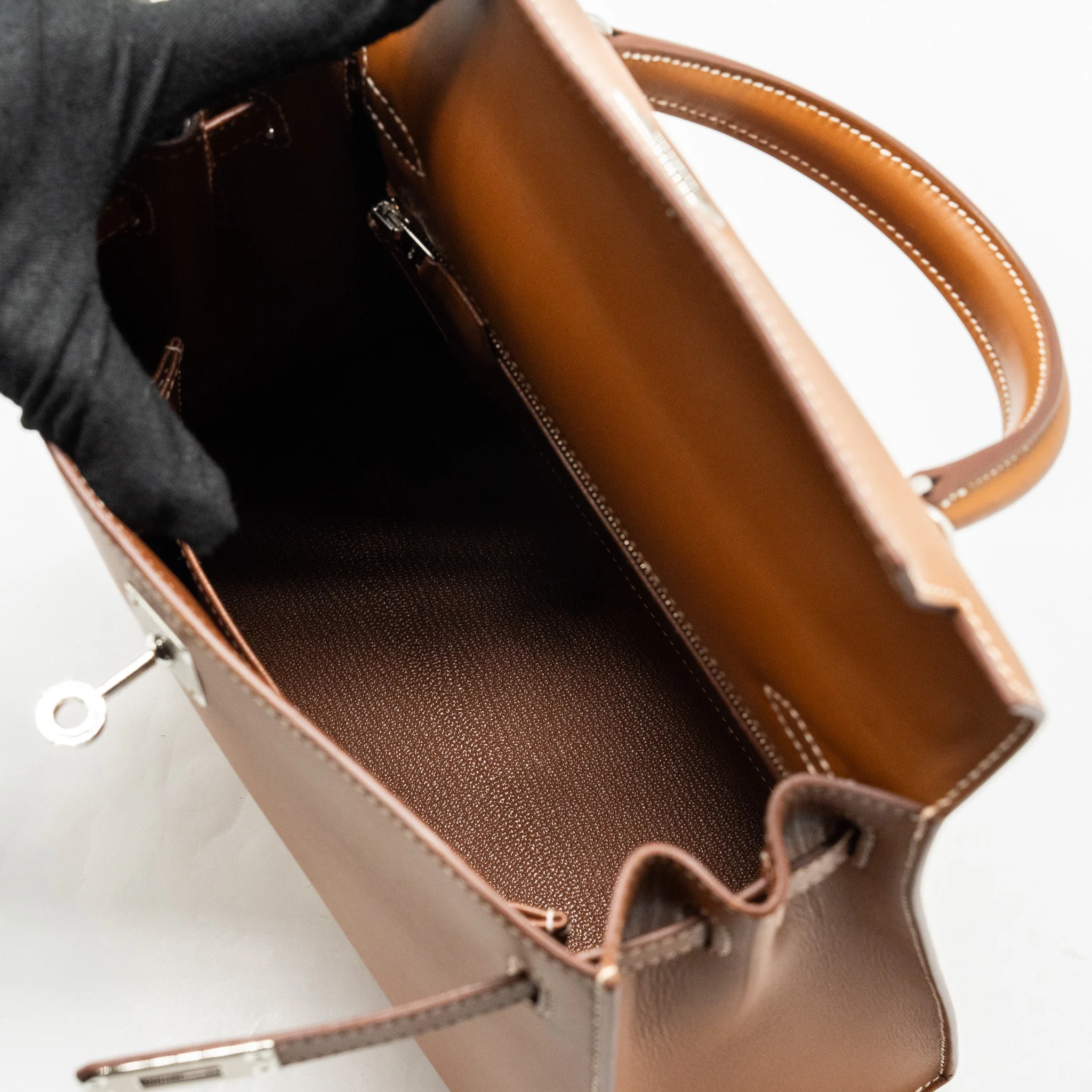 Hermes Kelly 25 Barenia Fauve SHW Stamp U - Image 20