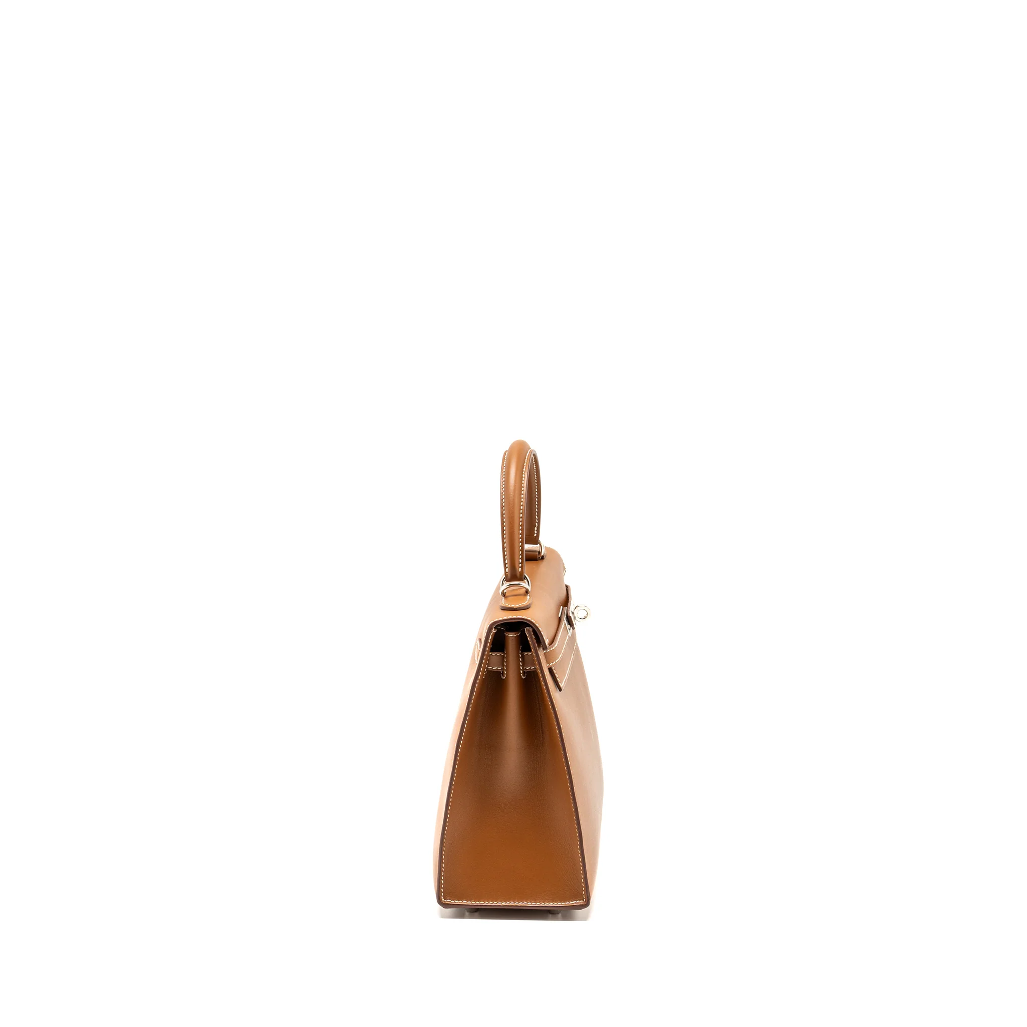 Hermes Kelly 25 Barenia Fauve SHW Stamp U - Image 3