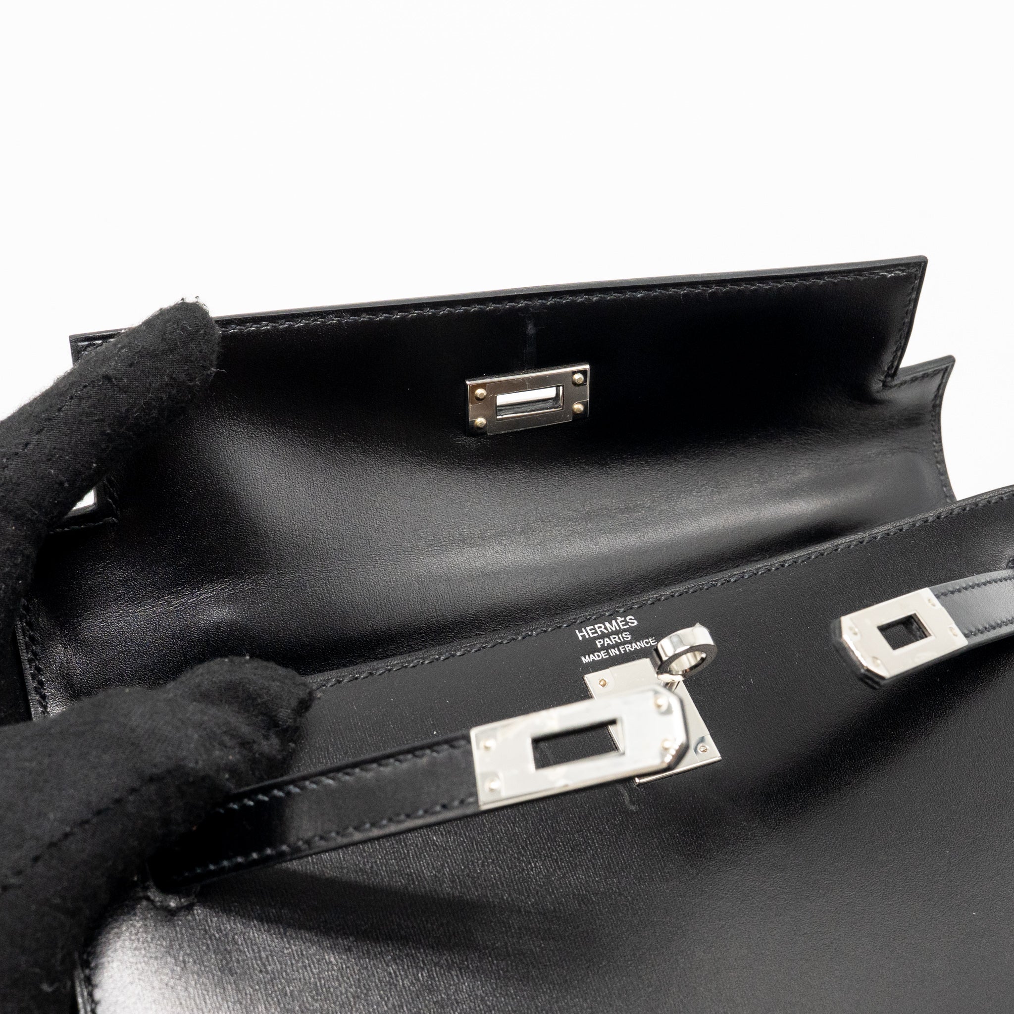 Hermes kelly 25 box black SHW stamp Z - Image 18