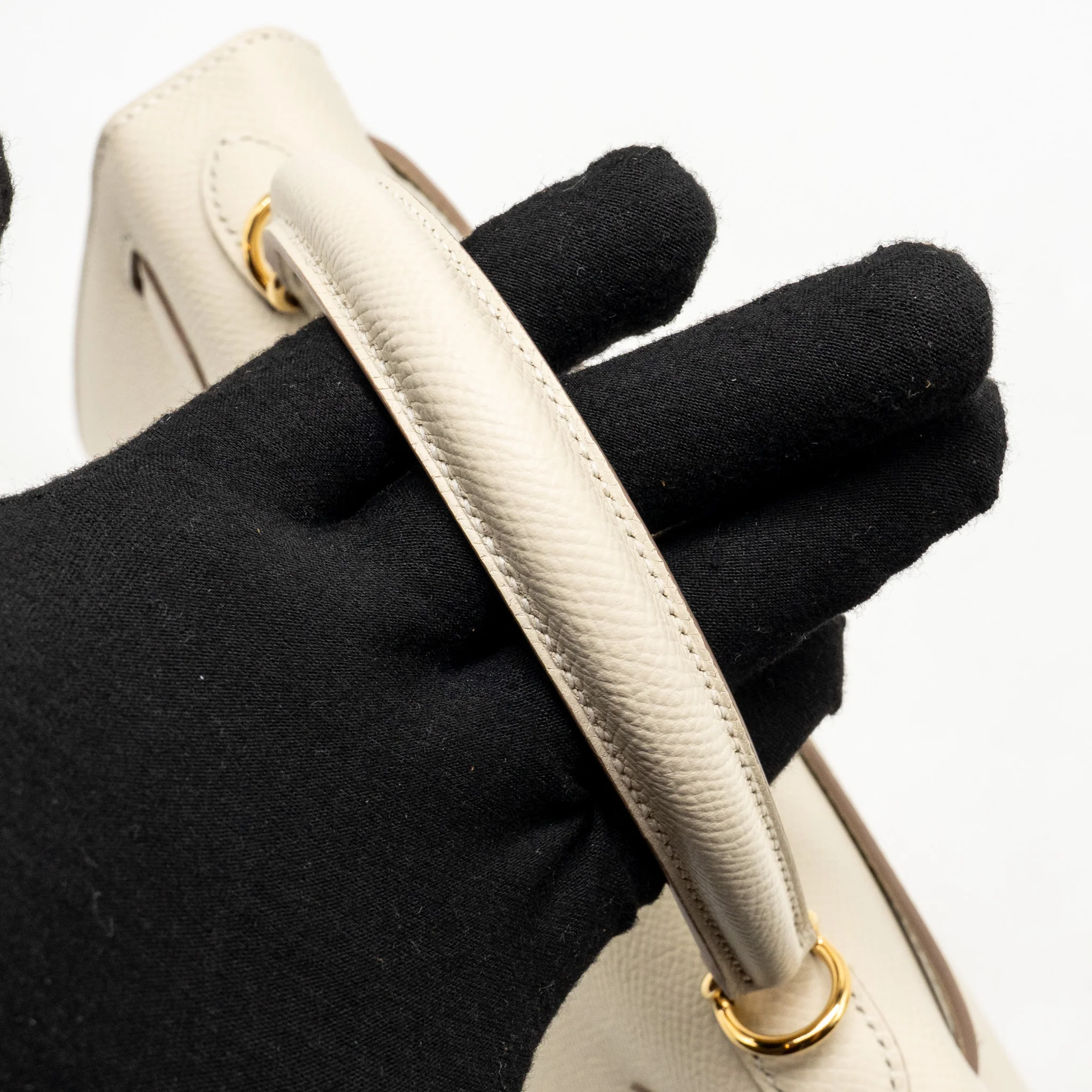 Hermes Kelly 25 Epsom Craie GHW Stamp W - Image 12