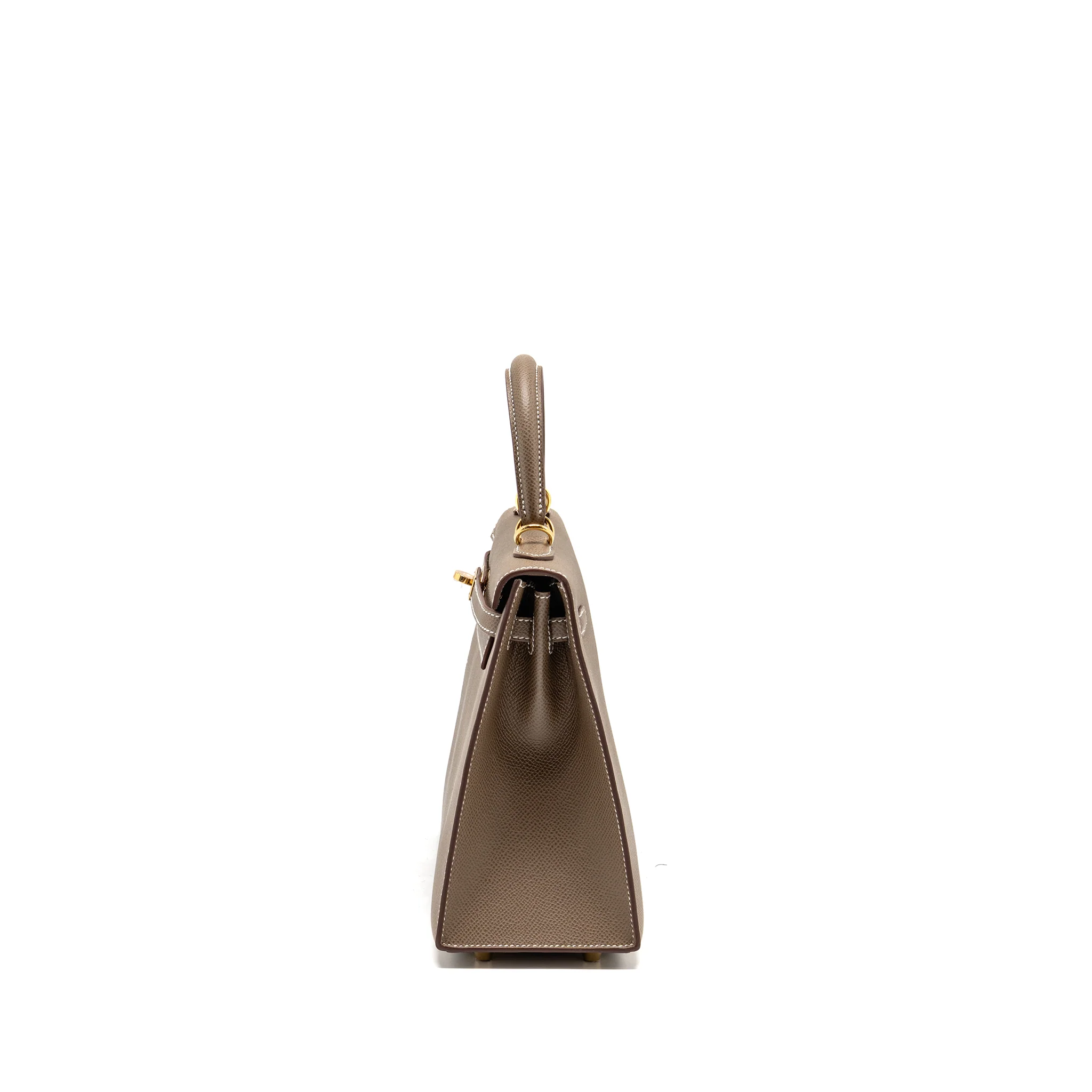 Hermes Kelly 25 Epsom Etoupe GHW Stamp U - Image 4