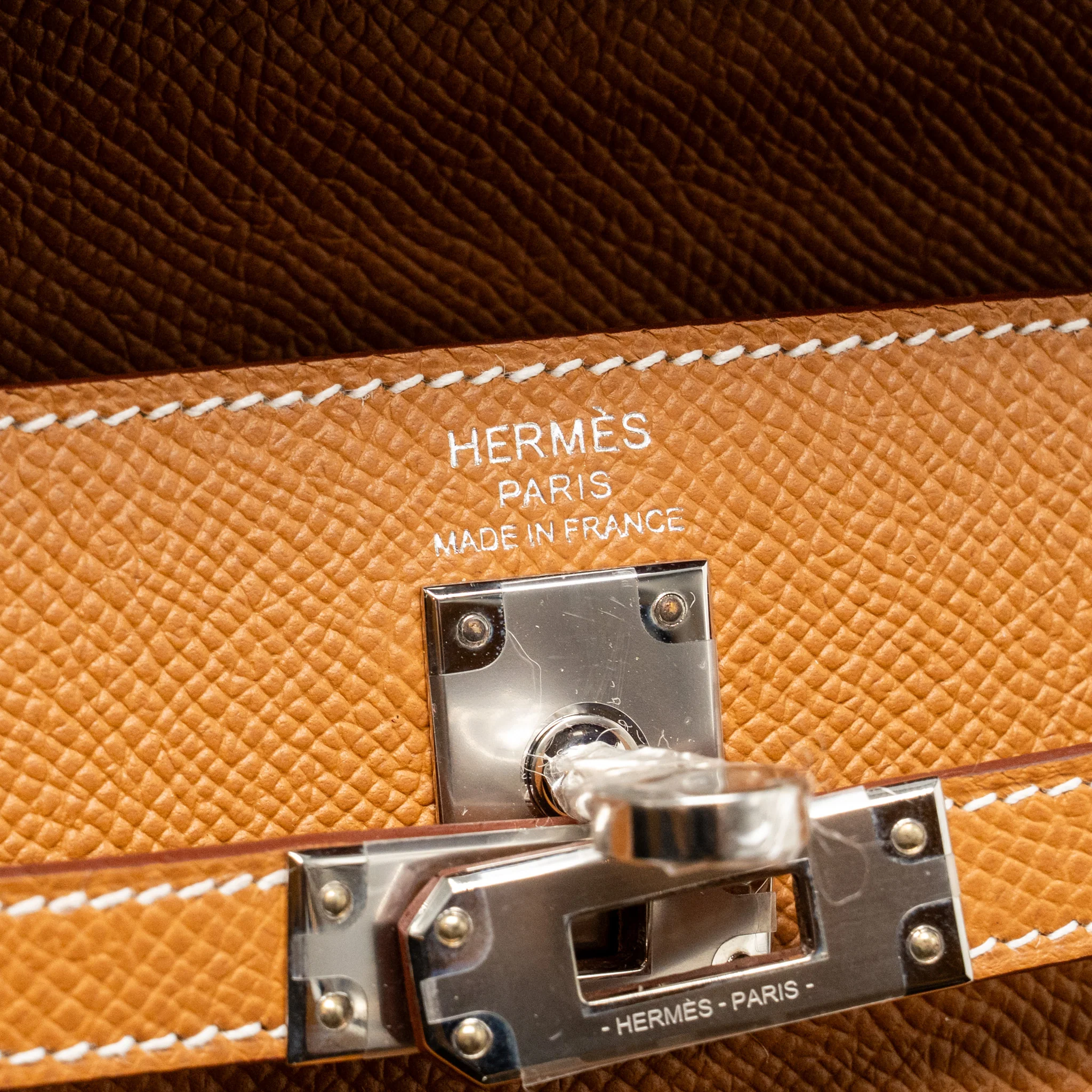 Hermes Kelly 25 epsom gold SHW stamp W - Image 15