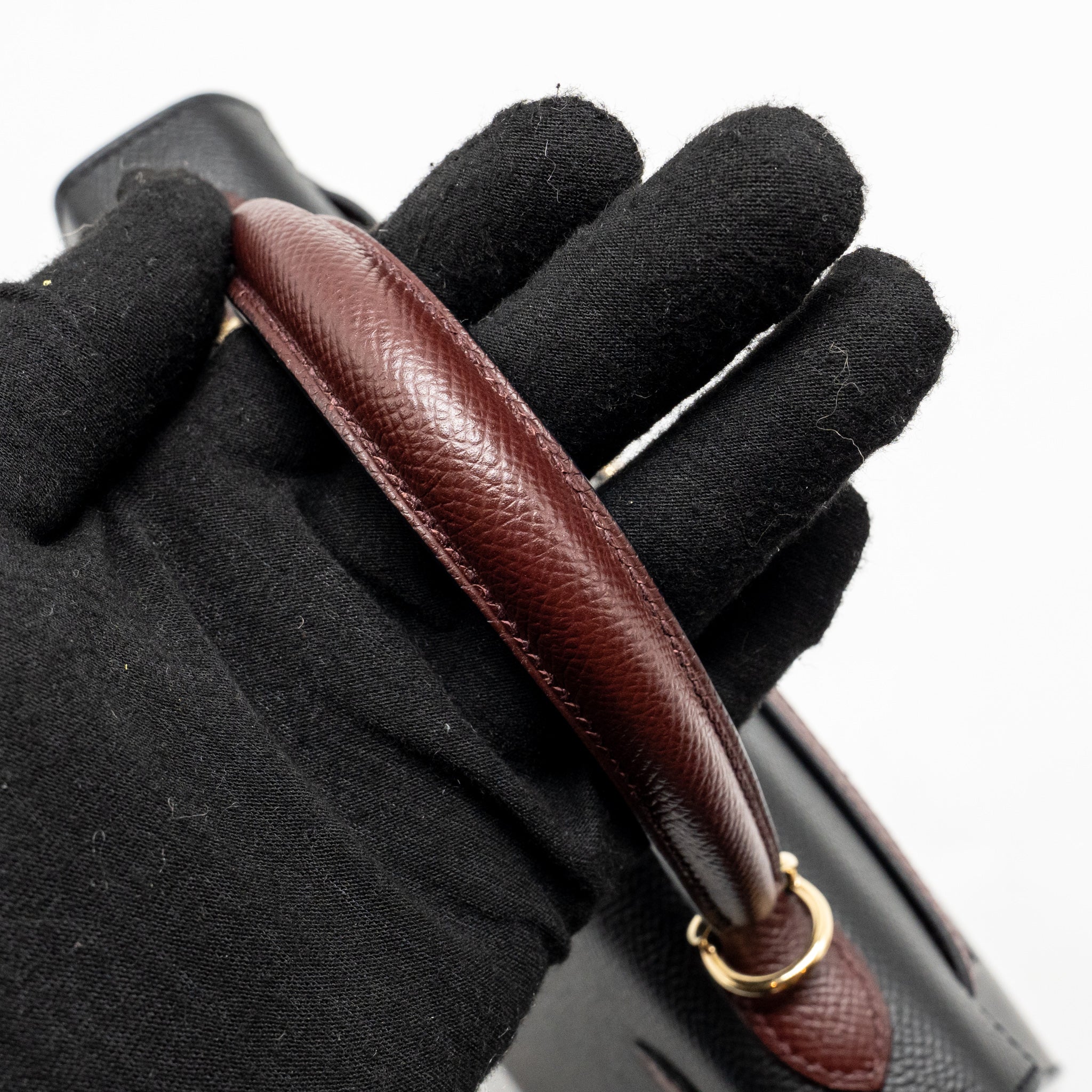 Hermes Kelly 25 Special Order Epsom Black/ Rouge H LGHW Stamp Y - Image 13