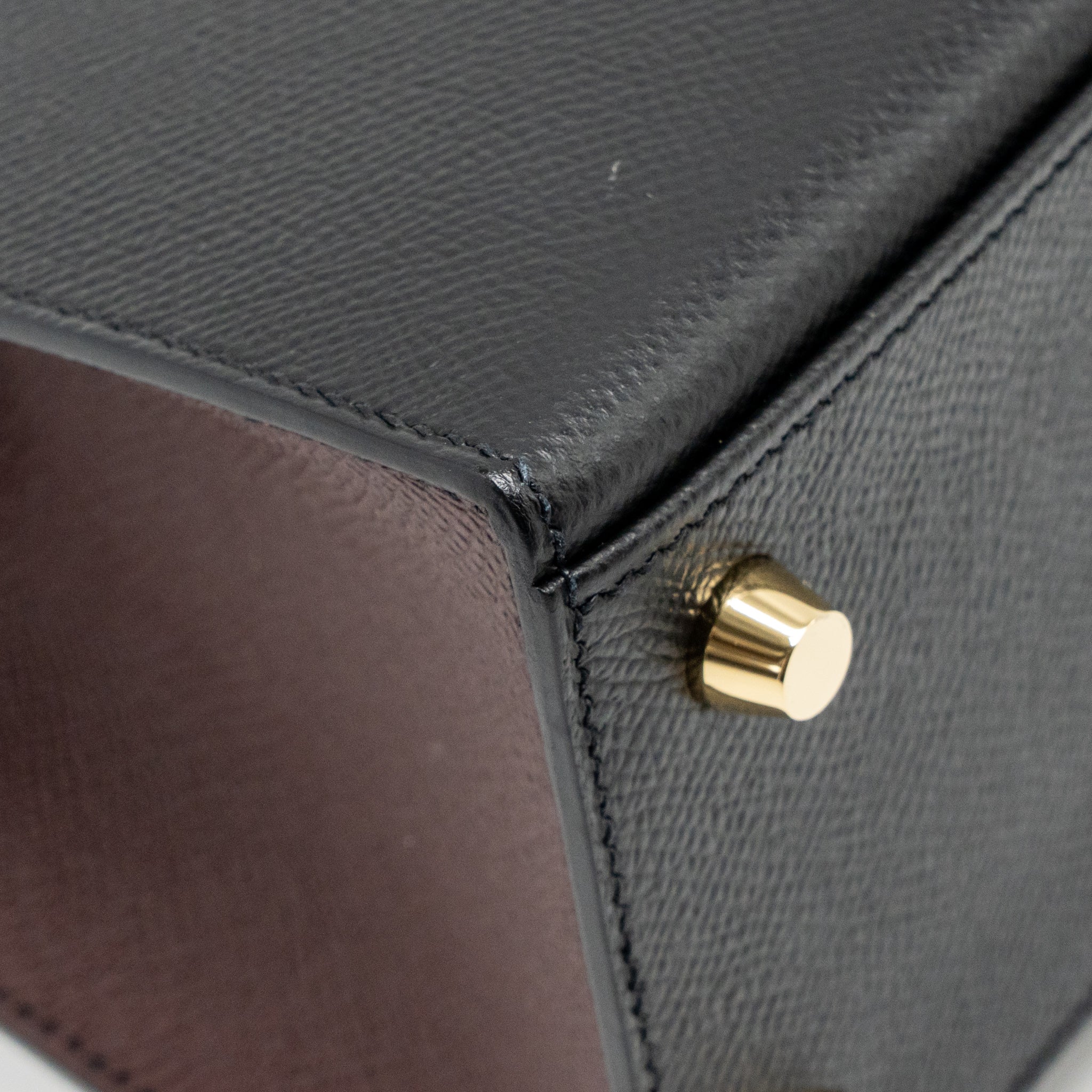 Hermes Kelly 25 Special Order Epsom Black/ Rouge H LGHW Stamp Y - Image 9