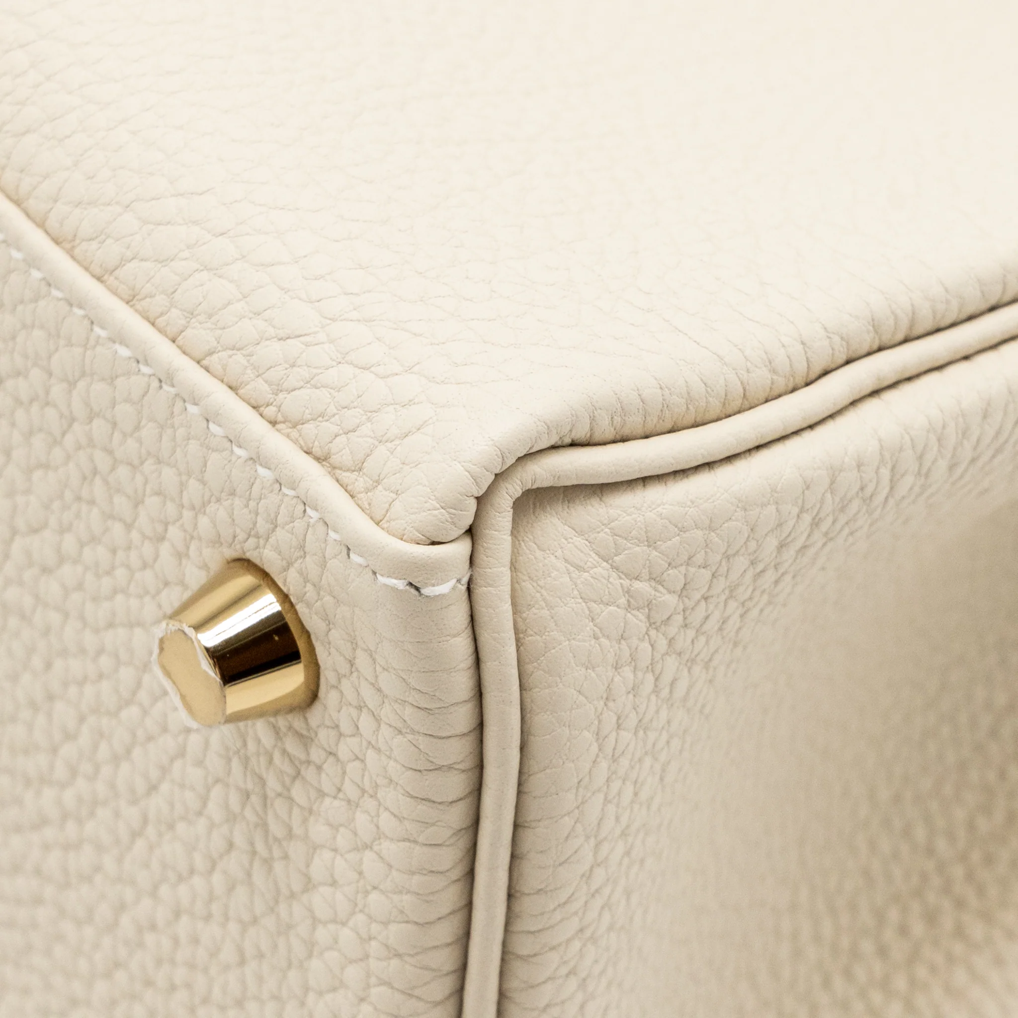 Hermes Kelly 25 Togo craie GHW Stamp W - Image 10