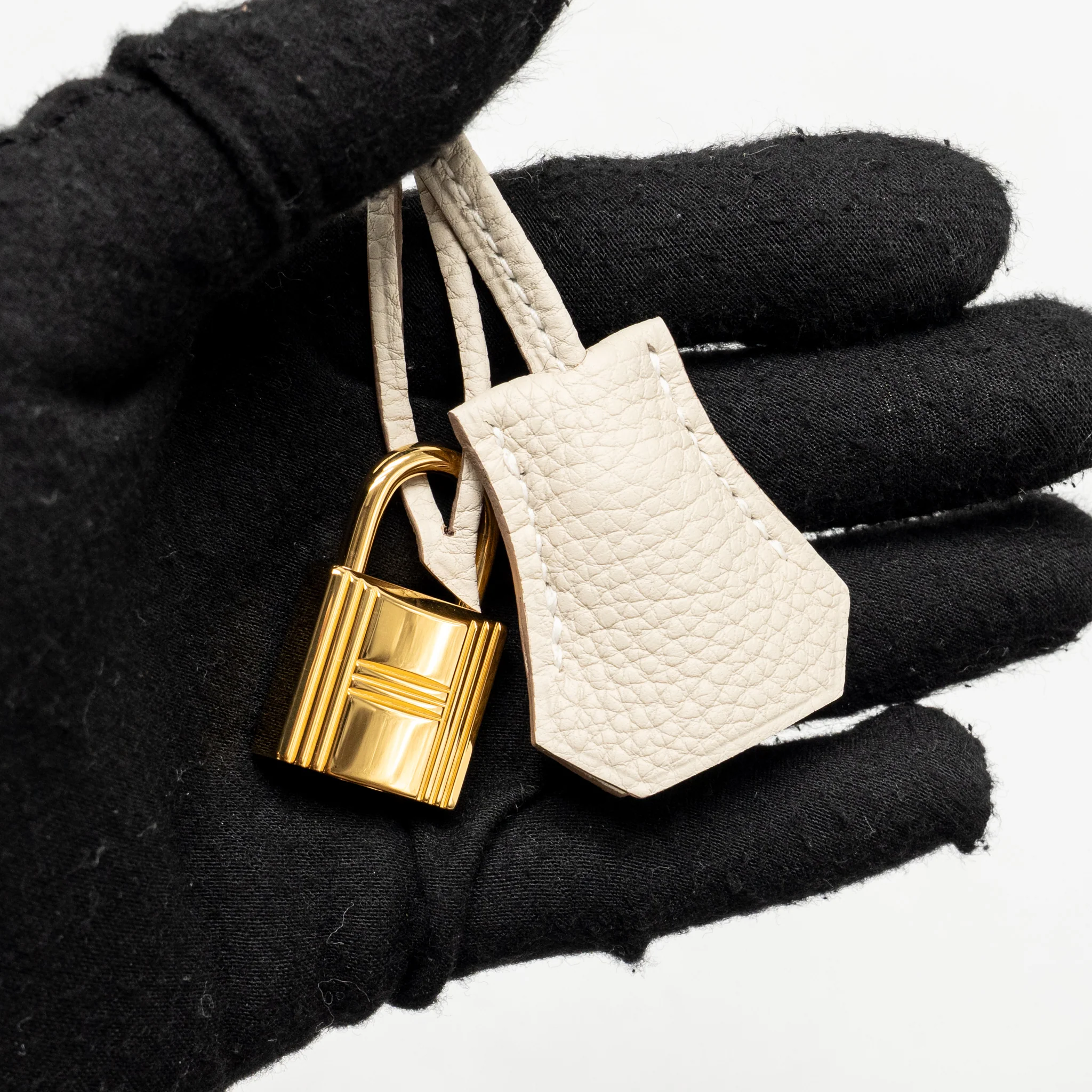 Hermes Kelly 25 Togo craie GHW Stamp W - Image 20