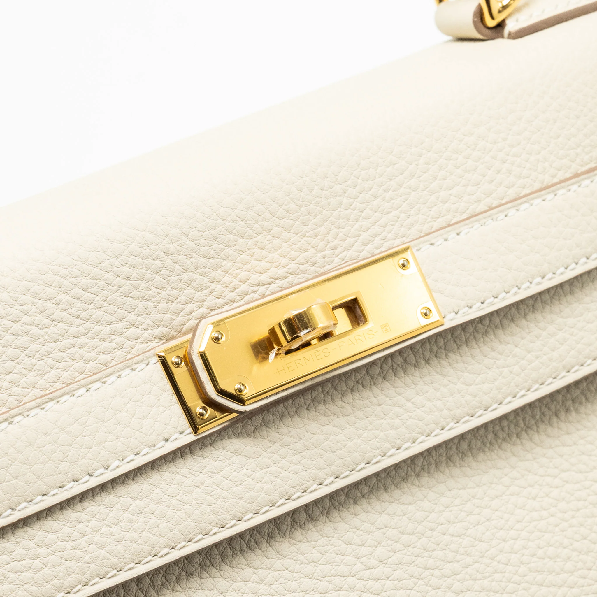 Hermes Kelly 28 togo craie GHW stamp U - Image 12