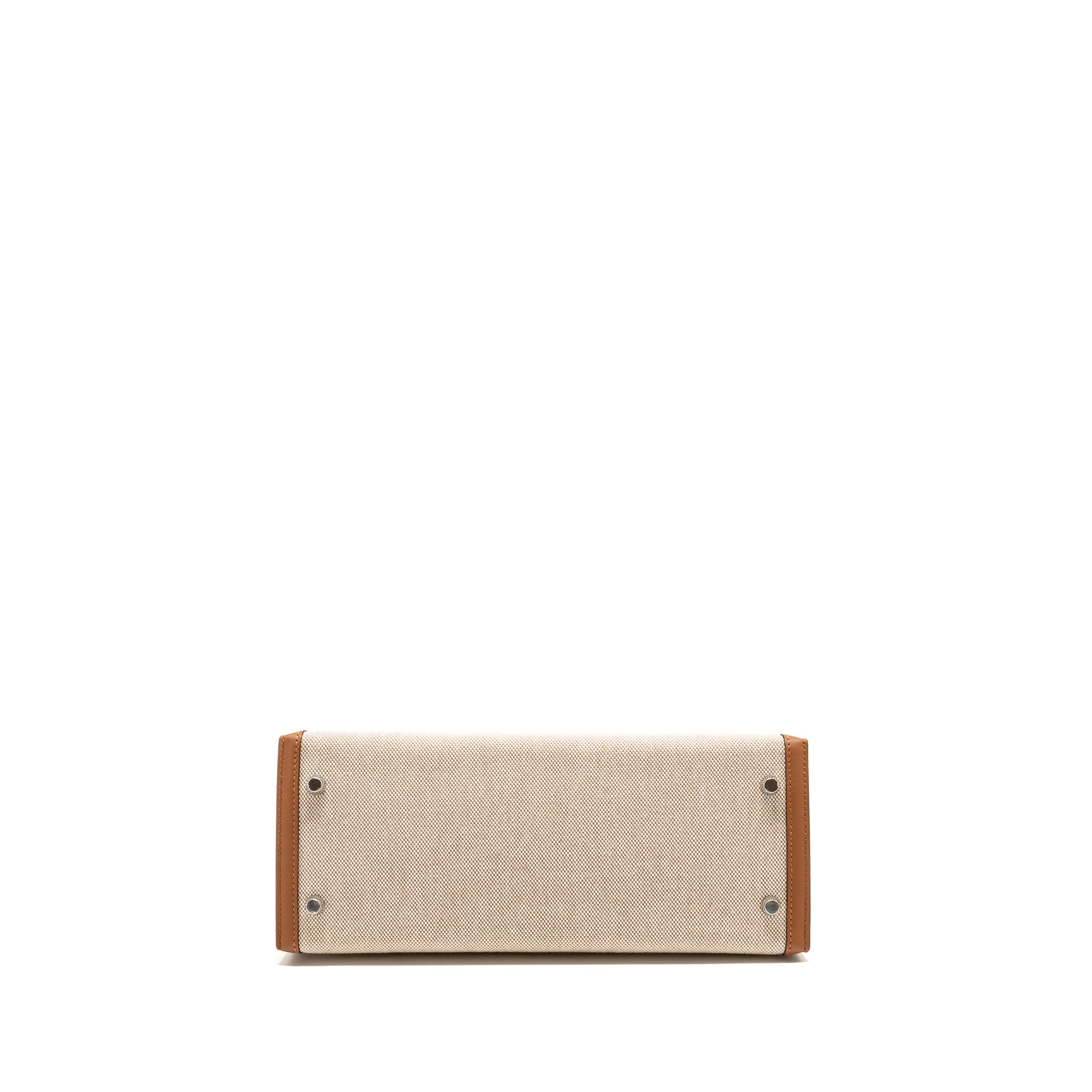 Hermes Kelly 28 Toile H/Swift Ecru/Gold SHW Stamp B - Image 6