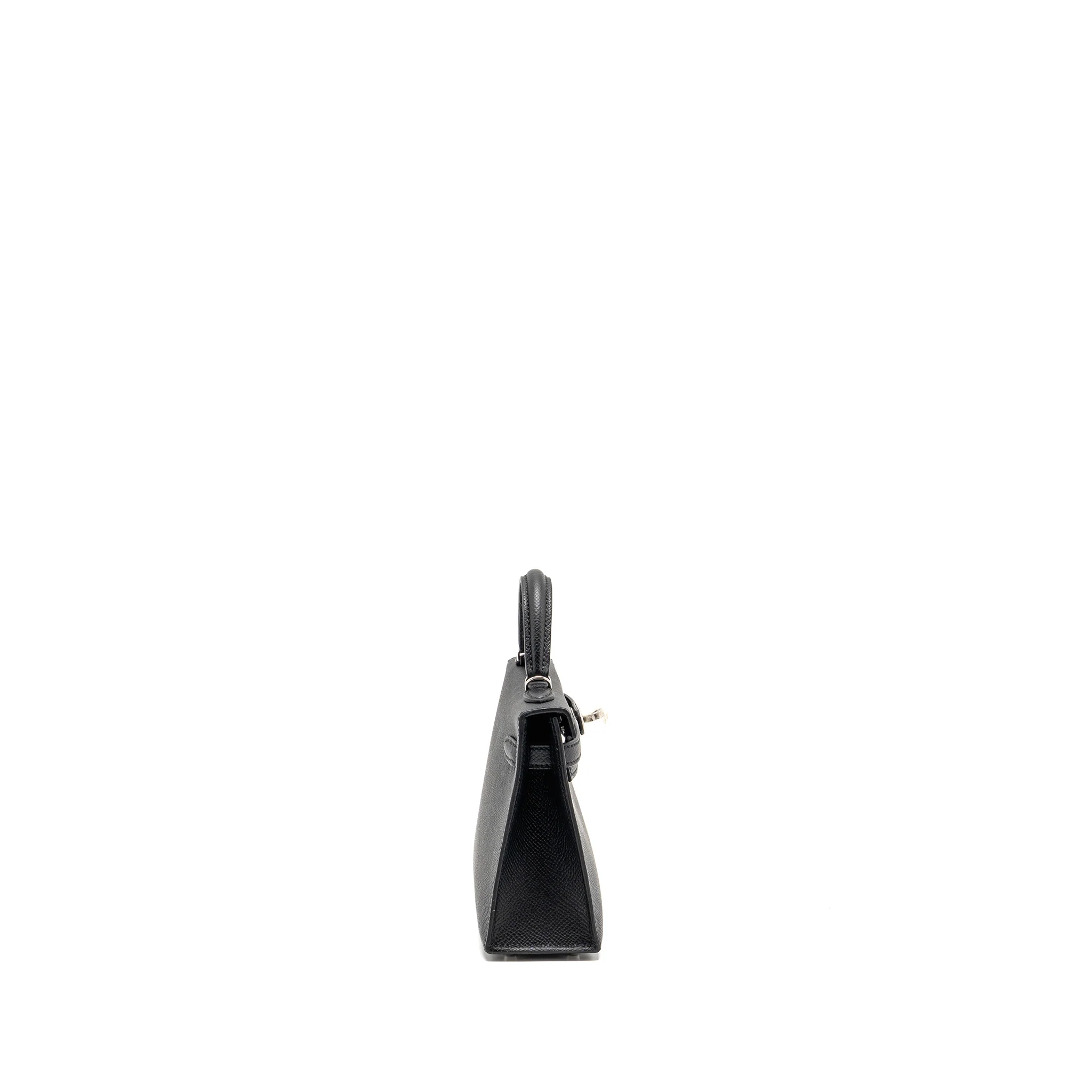 Hermes Mini Kelly II Epsom Black SHW Stamp B - Image 3