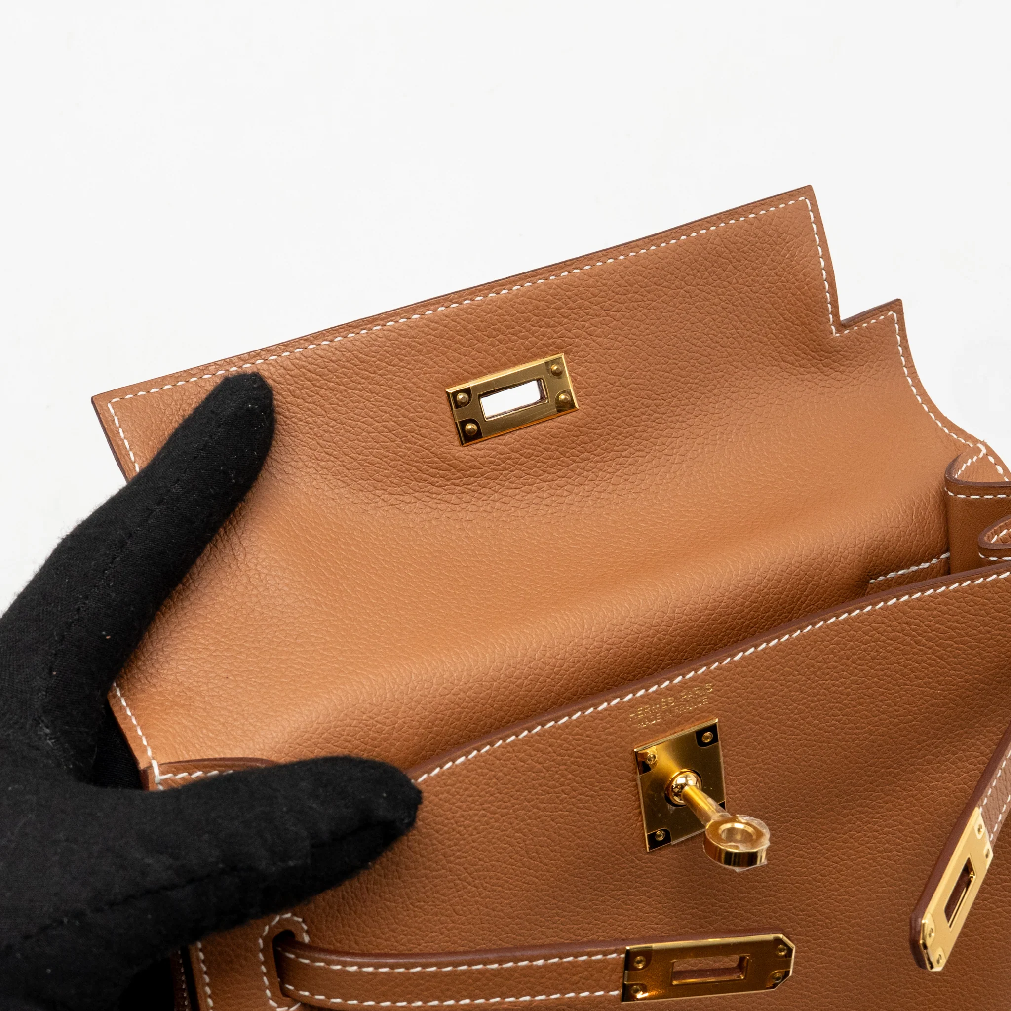 Hermes Kelly Danse Evercolor Gold GHW Stamp K - Image 14