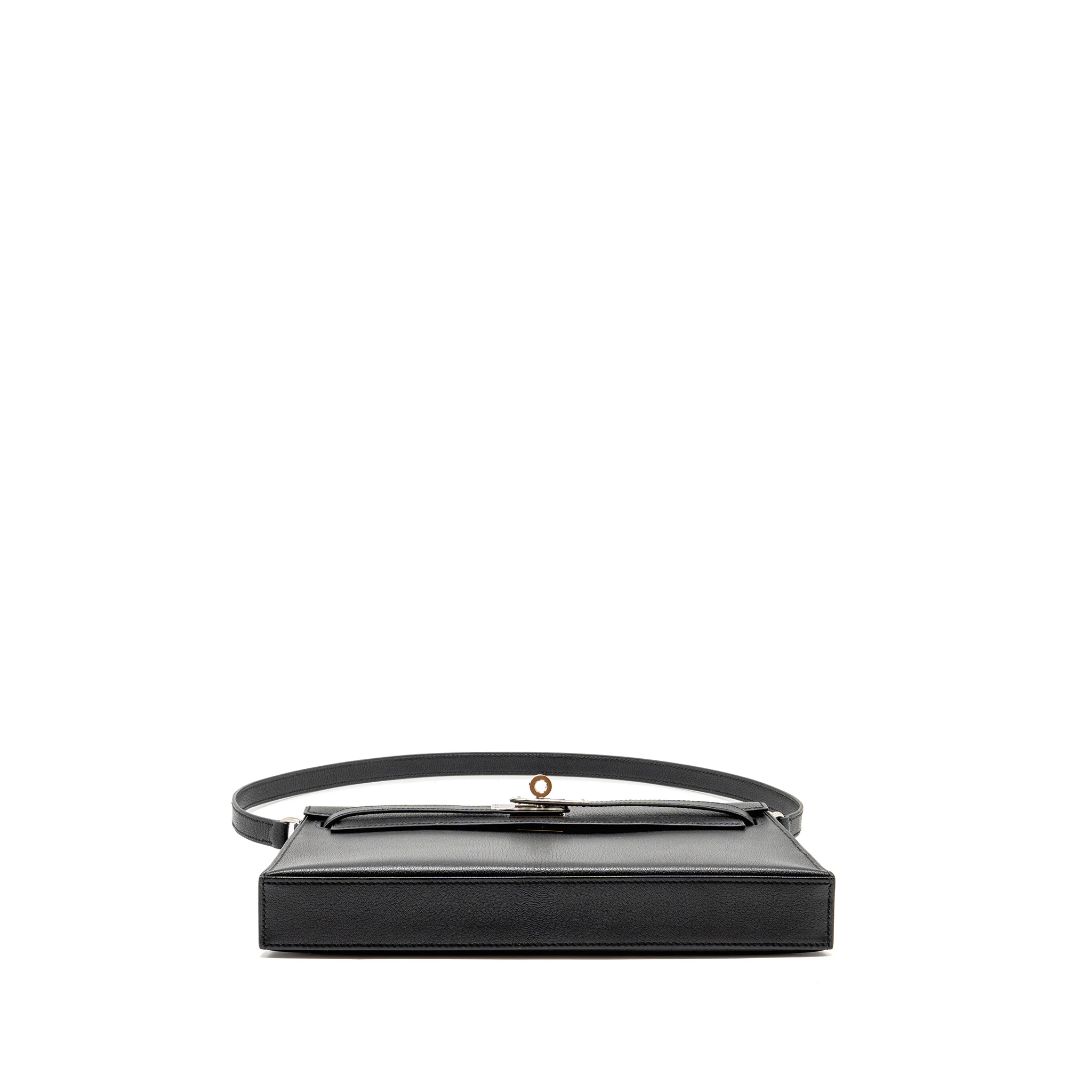 Hermes Kelly Elan Chèvre Chamkila Black SHW Stamp B - Image 6