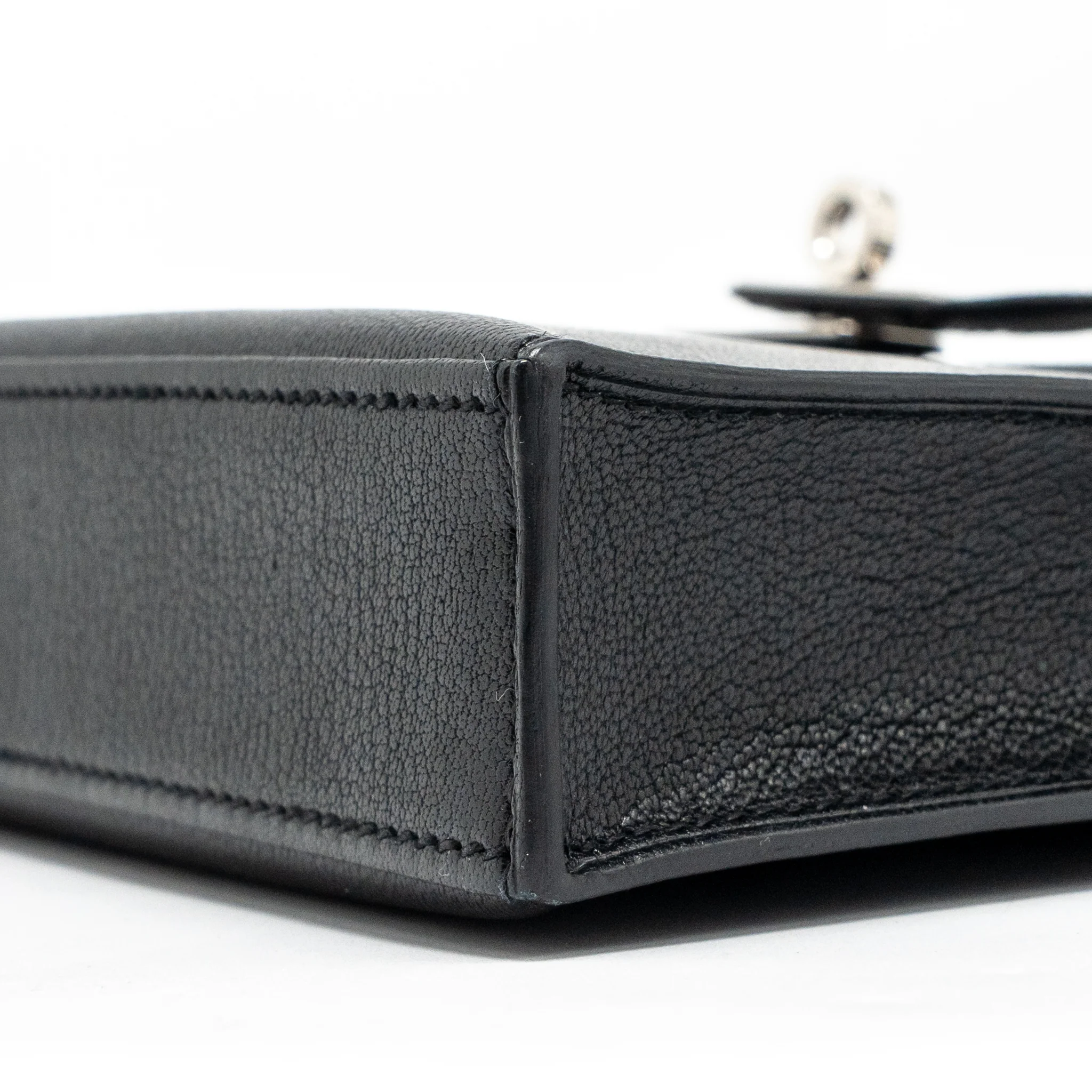Hermes Kelly Elan Chèvre Chamkila Black SHW Stamp B - Image 8