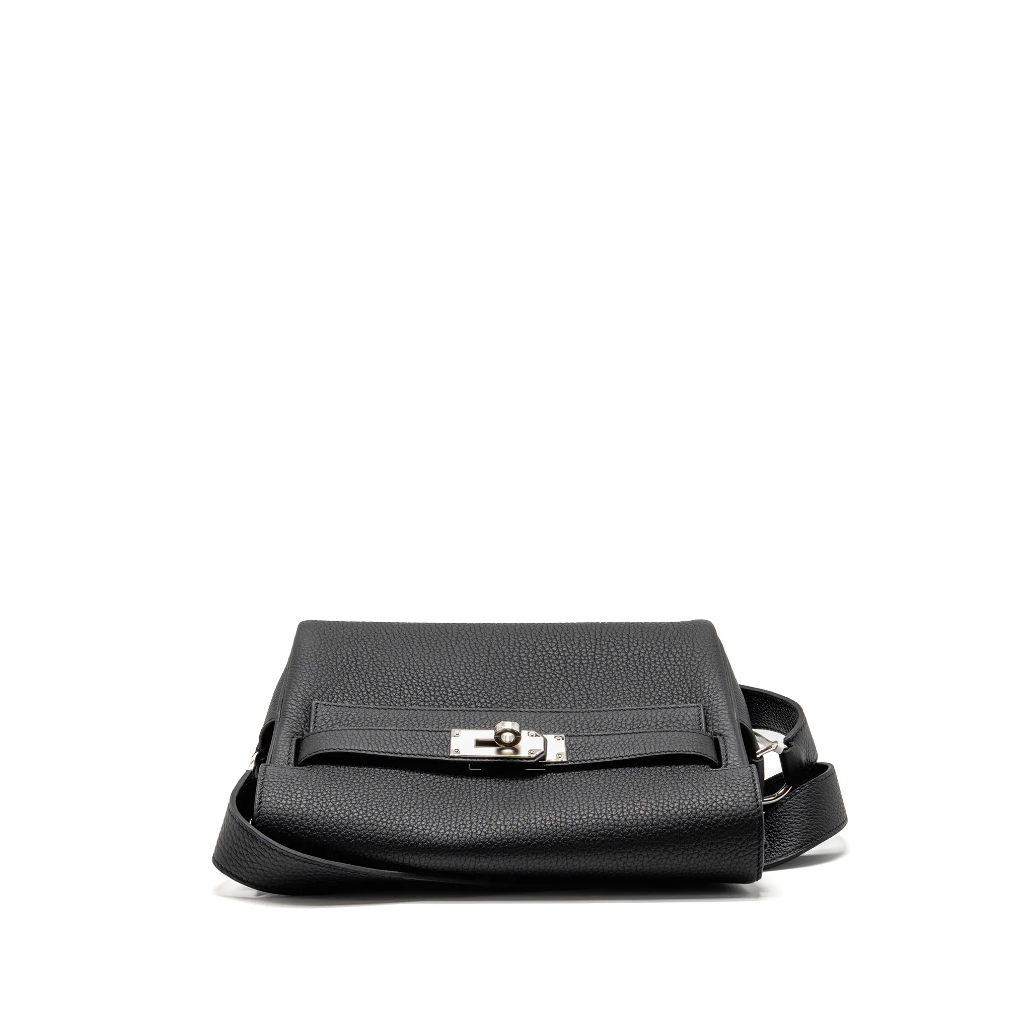 Hermes Kelly Messenger PM Bag Togo Black SHW Stamp K - Image 5