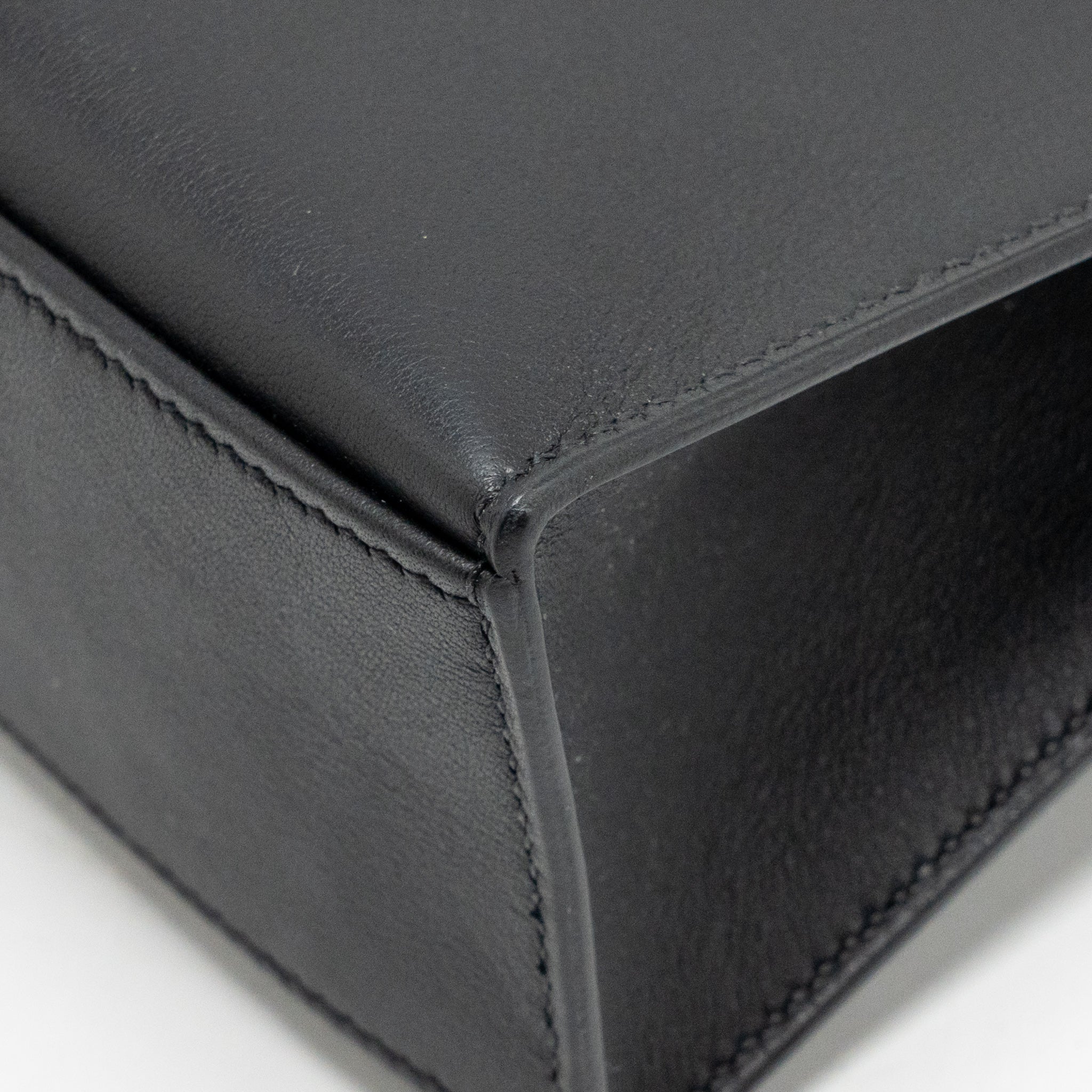 Hermes kelly pochette swift black GHW stamp B - Image 12