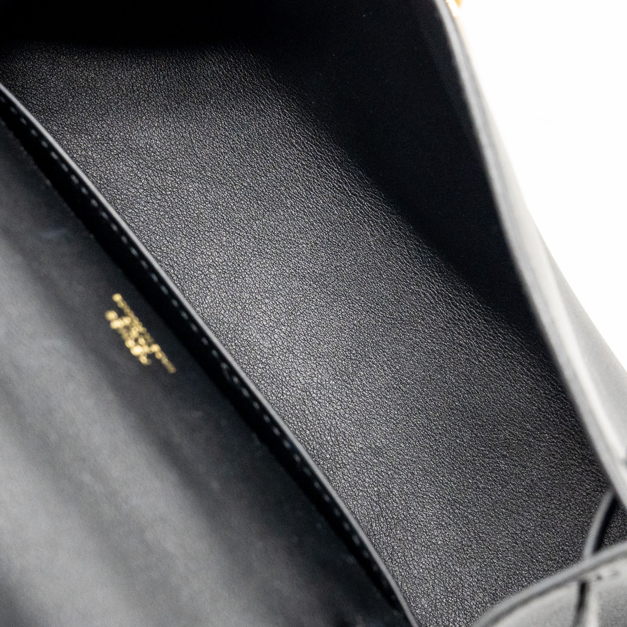 Hermes kelly pochette swift black GHW stamp B - Image 17