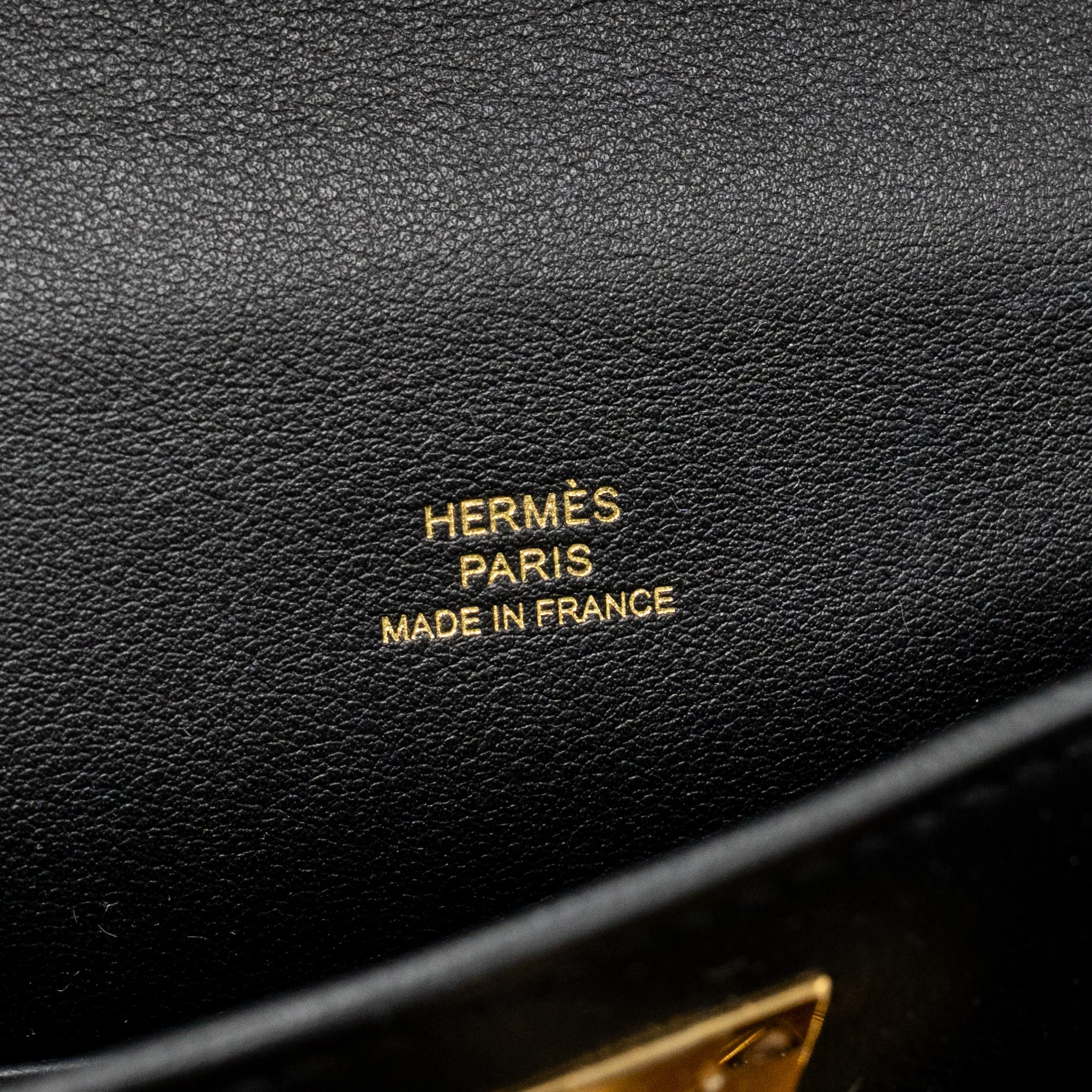 Hermes kelly pochette swift black GHW stamp B - Image 18