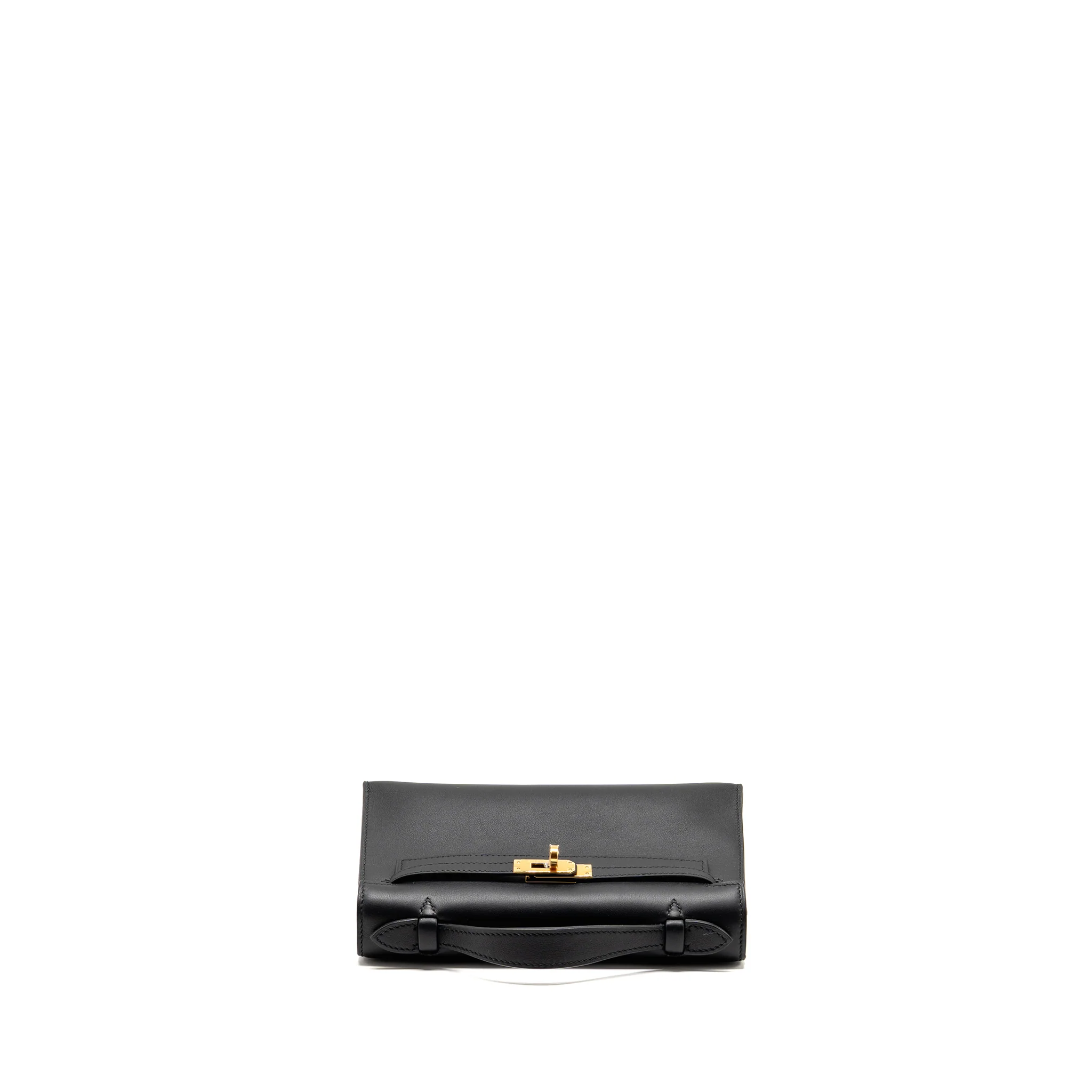 Hermes kelly pochette swift black GHW stamp B - Image 5