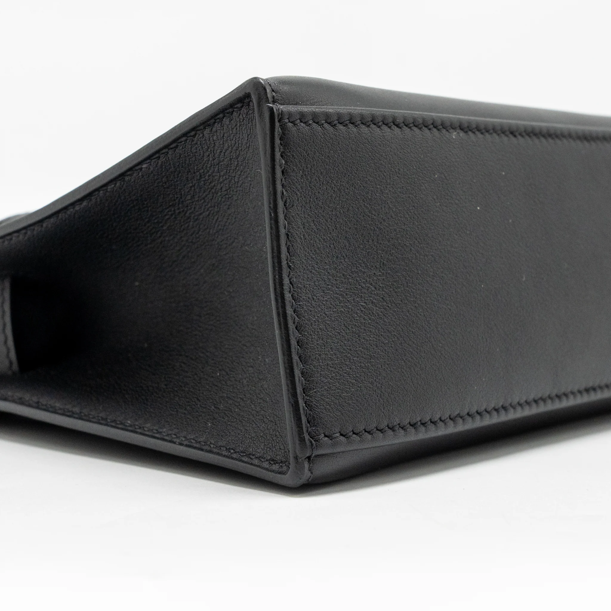 Hermes kelly pochette swift black GHW stamp B - Image 7