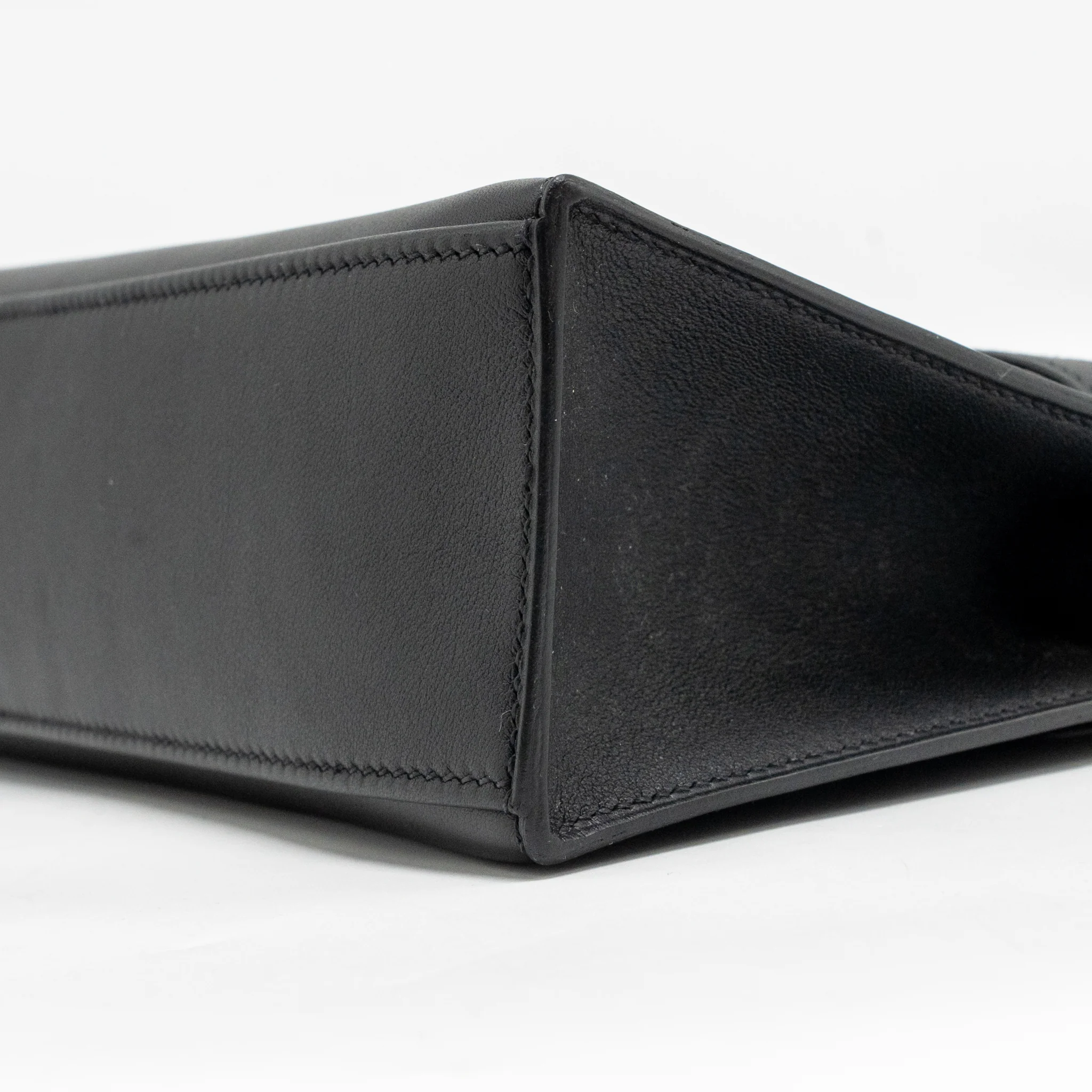 Hermes kelly pochette swift black GHW stamp B - Image 8