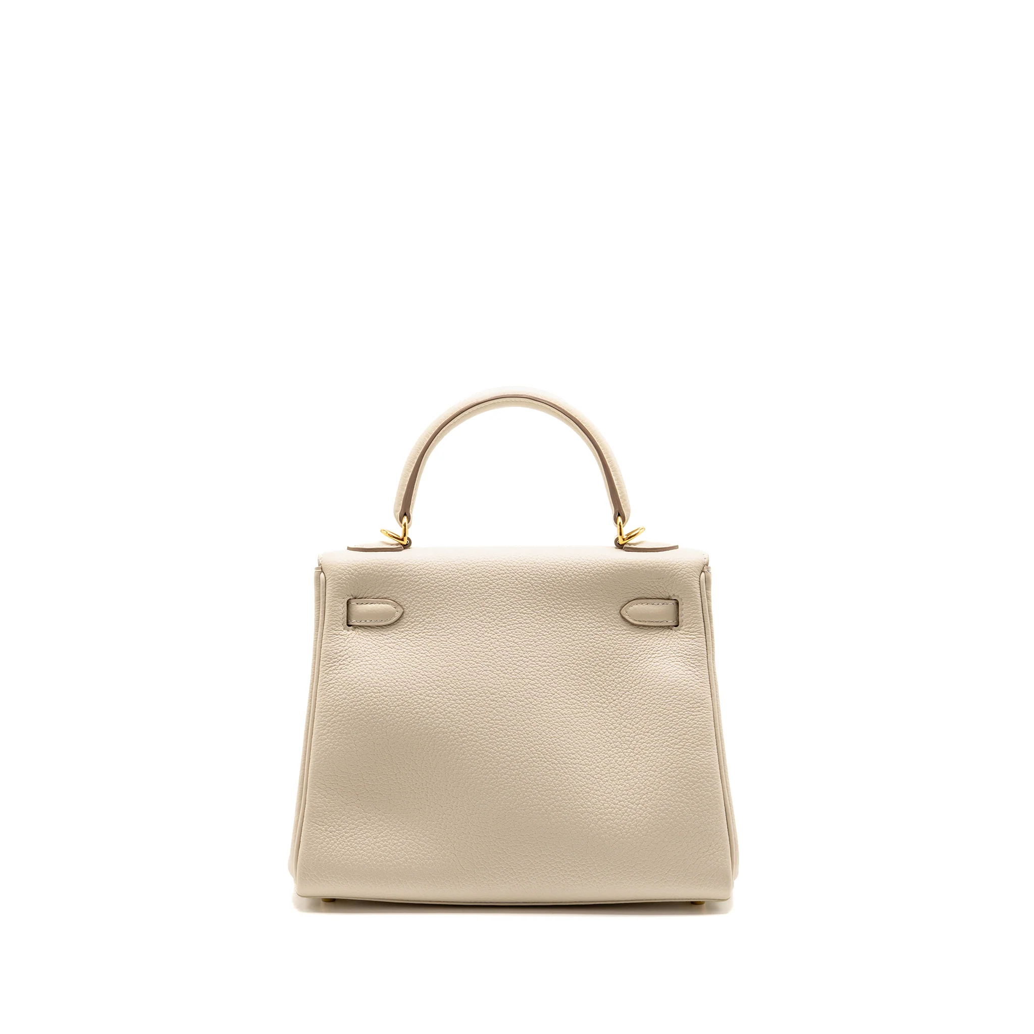 Hermes Kelly 25 Togo Craie GHW Stamp Z - Image 2