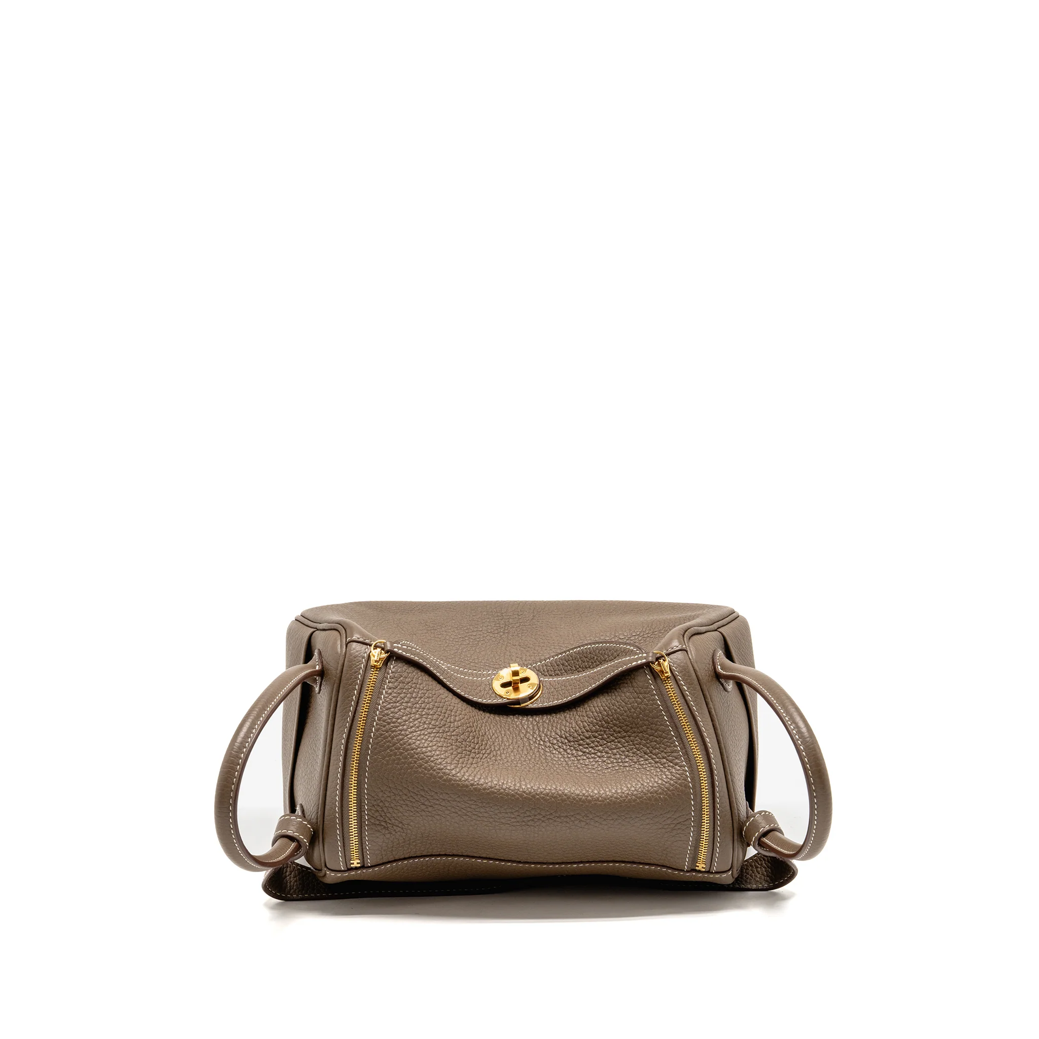 Hermes Lindy 26 Clemence etoupe GHW Stamp U - Image 5