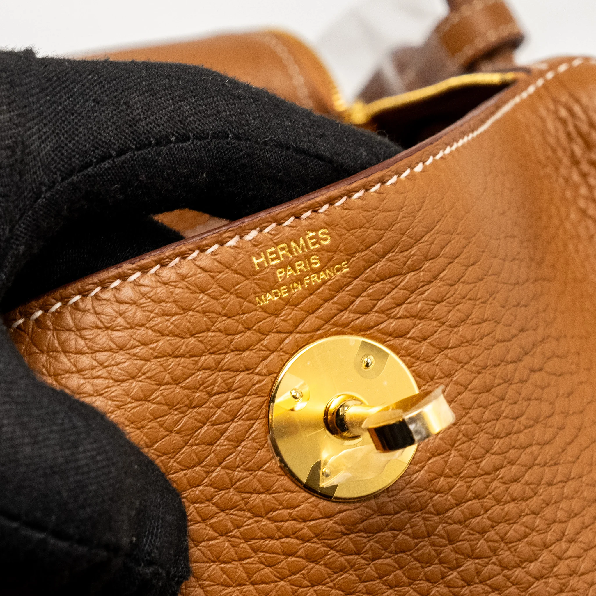 Hermes Lindy 26 Clemence Gold GHW Stamp U - Image 17