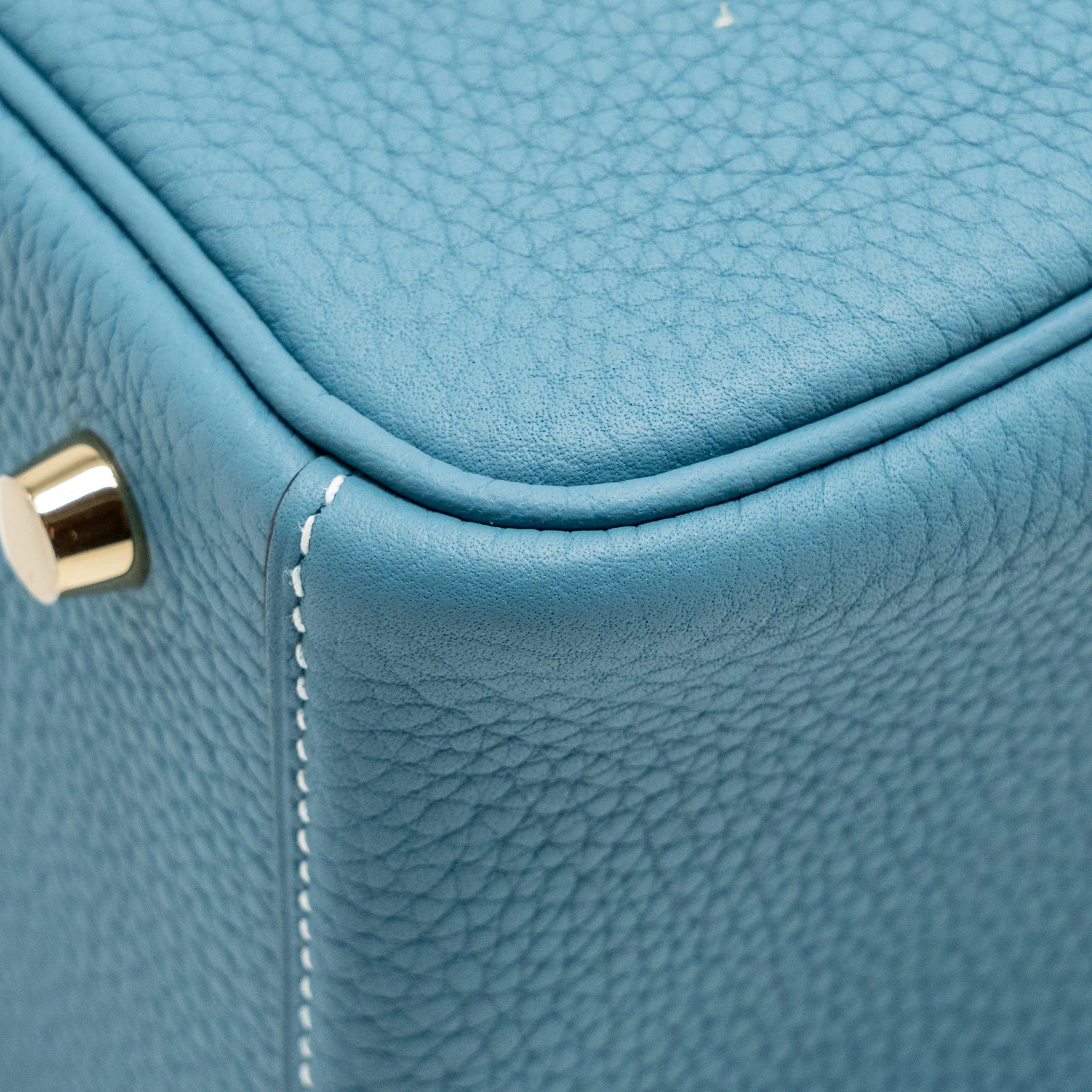 Hermes Lindy 26 Clemence New Blue Jean GHW stamp B - Image 10