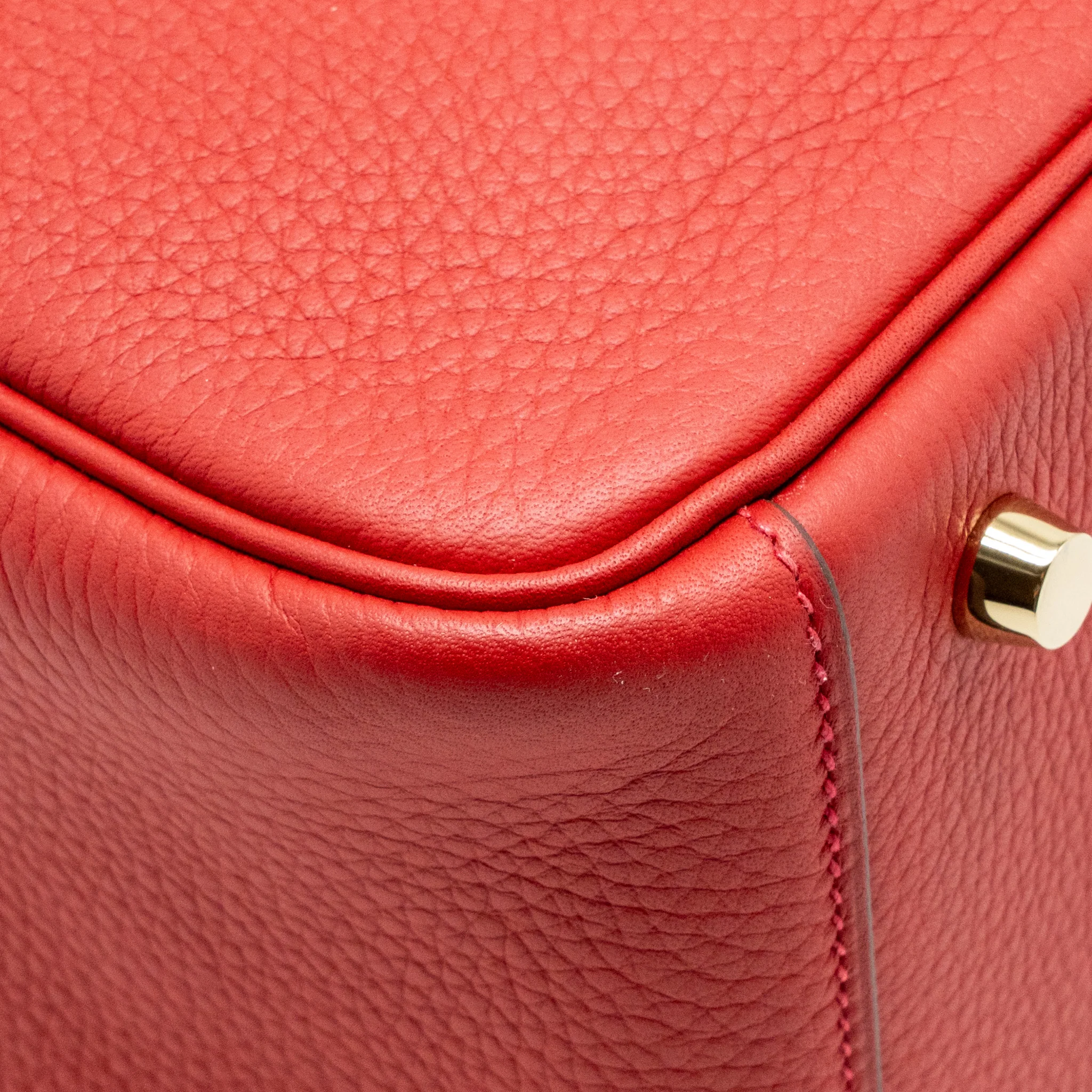 Hermes Lindy 26 clemence rouge Casaque GHW stamp X - Image 11