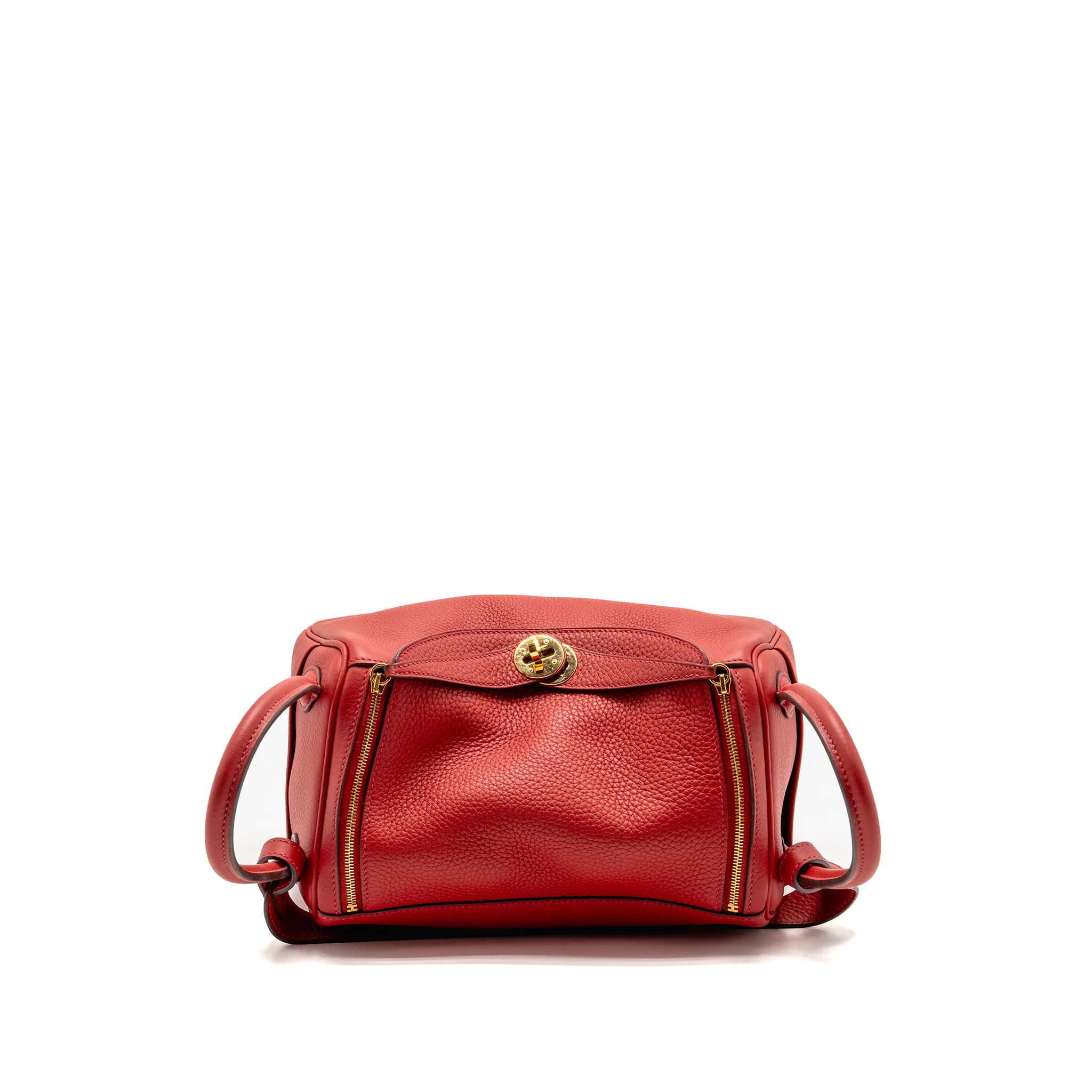 Hermes Lindy 26 clemence rouge Casaque GHW stamp X - Image 5