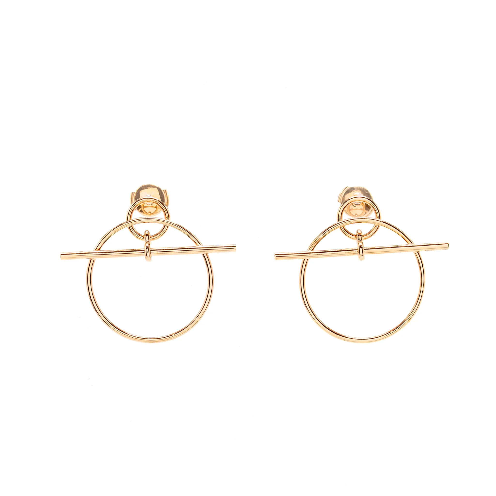 Hermes Loop Earring, Small Model, Rose Gold