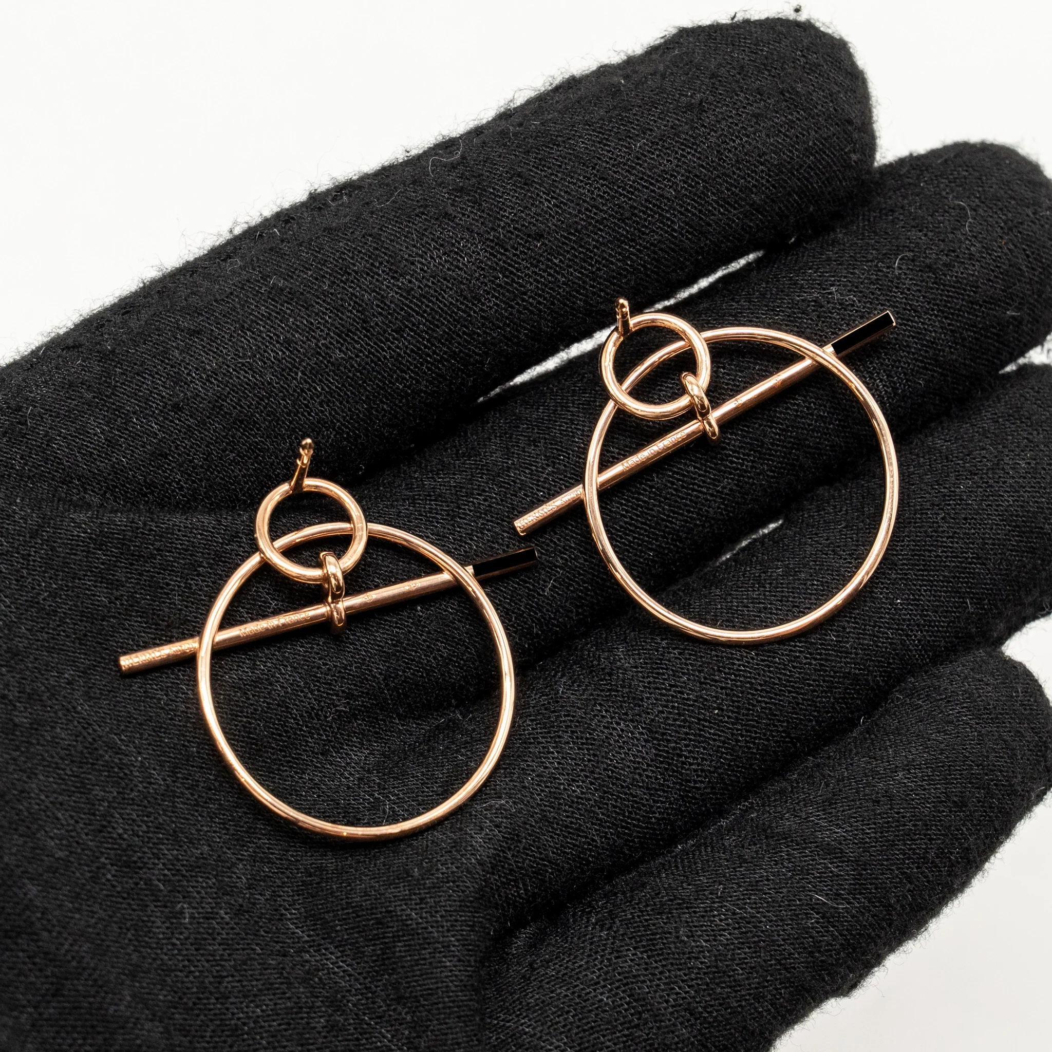 Hermes Loop Earring, Small Model, Rose Gold - Image 4