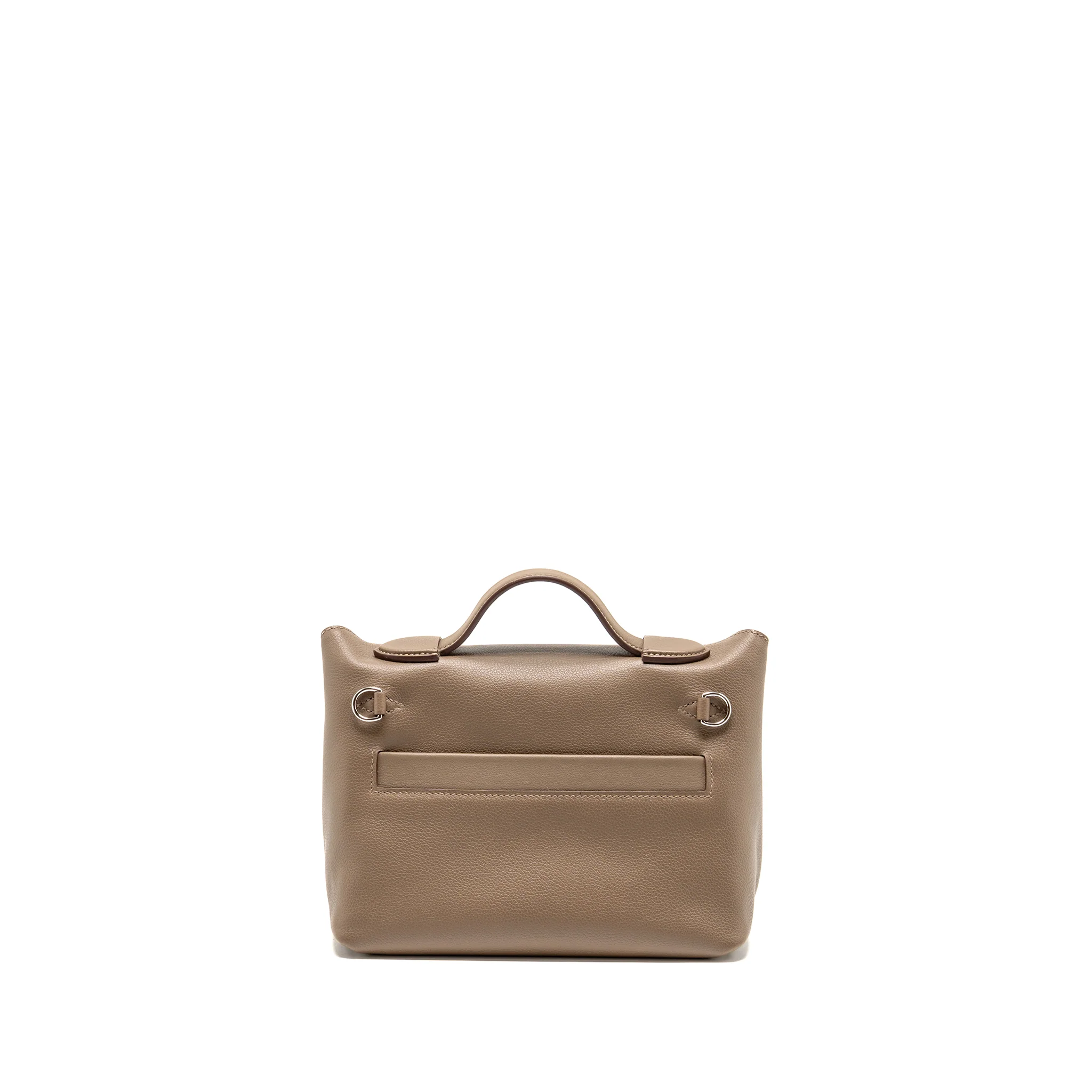 Hermes MINI 24/24 2424-21 BAG Evercolor/Swift Etoupe SHW Stamp B - Image 2