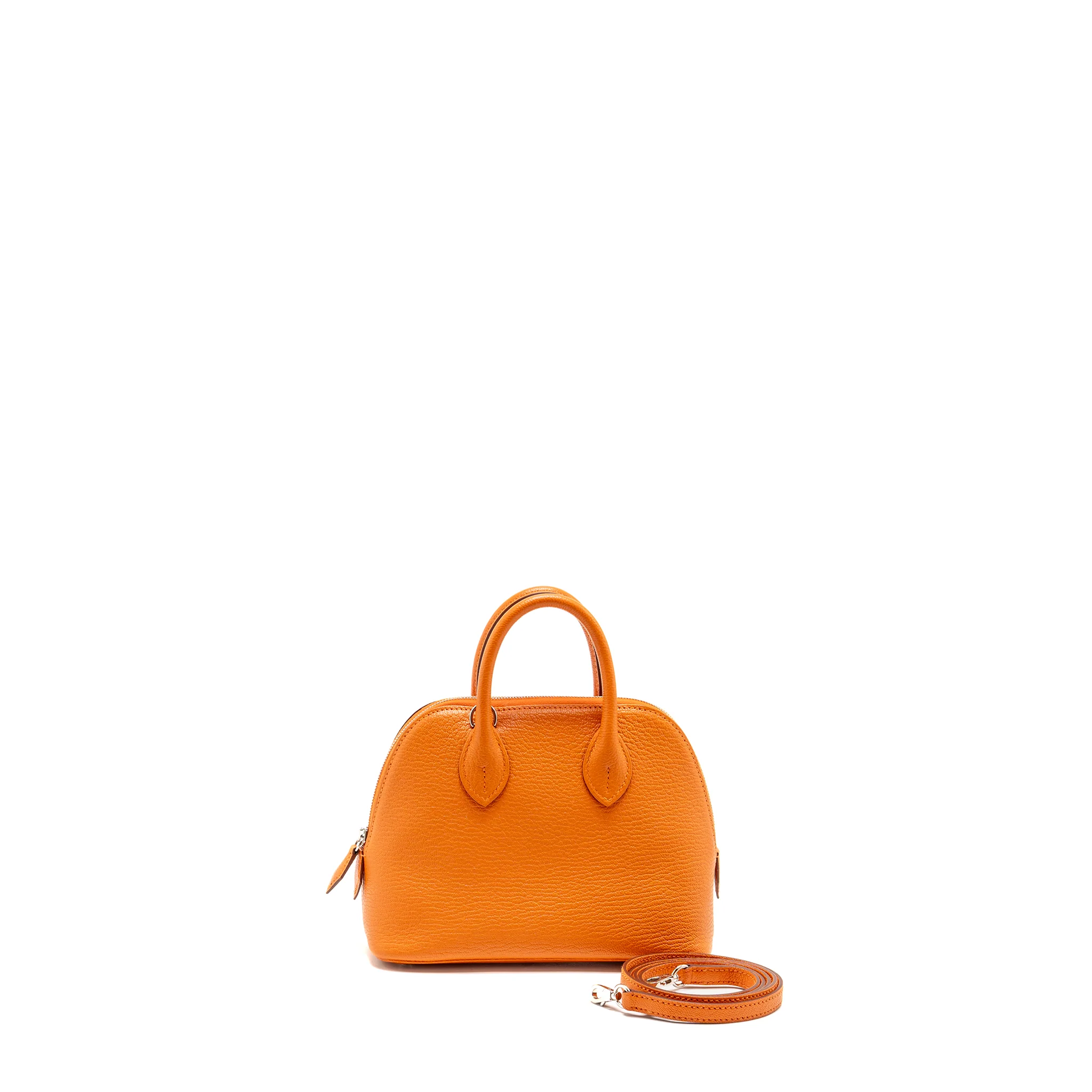 Hermes Mini Bolide Chèvre Mysore Orange SHW Stamp W
