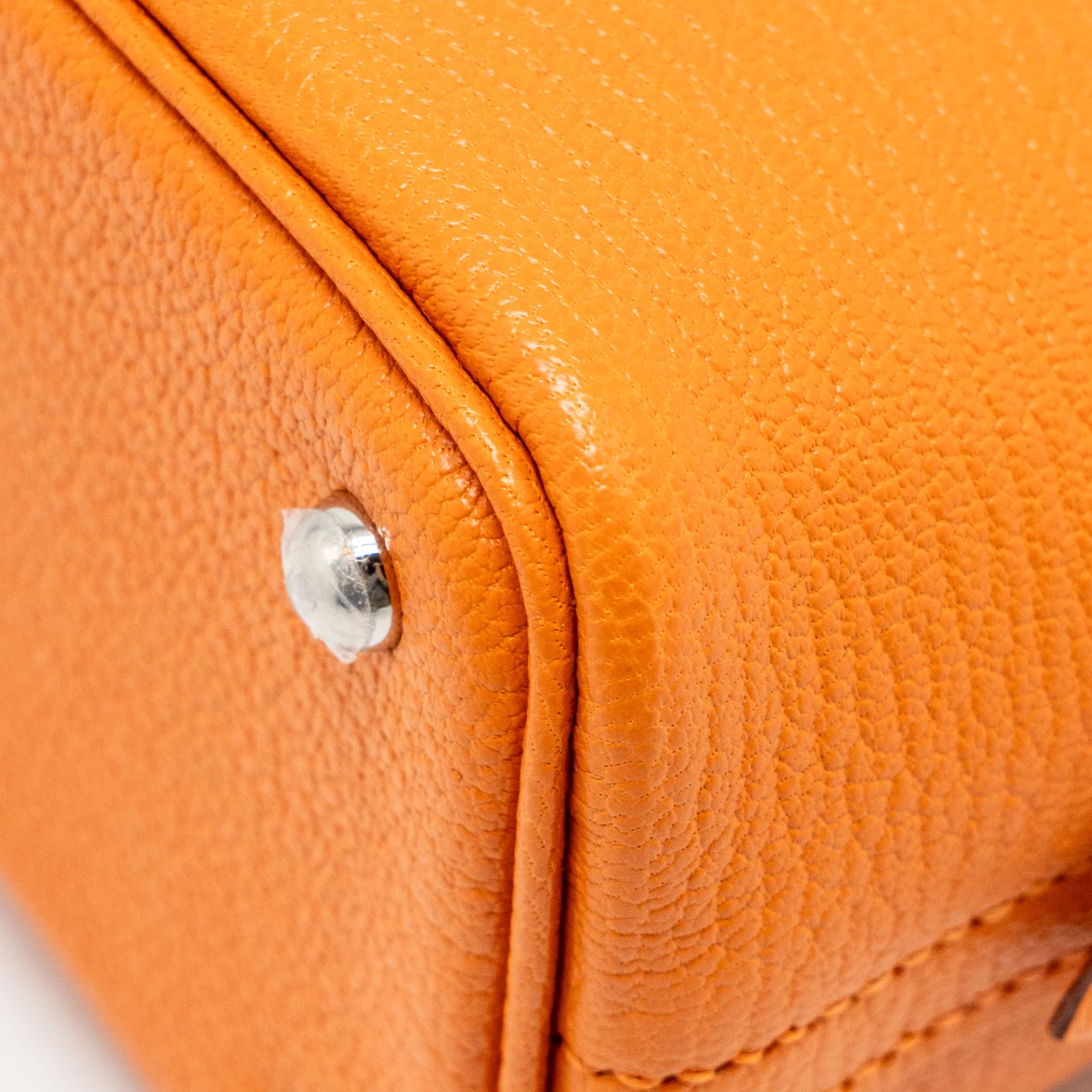 Hermes Mini Bolide Chèvre Mysore Orange SHW Stamp W - Image 10