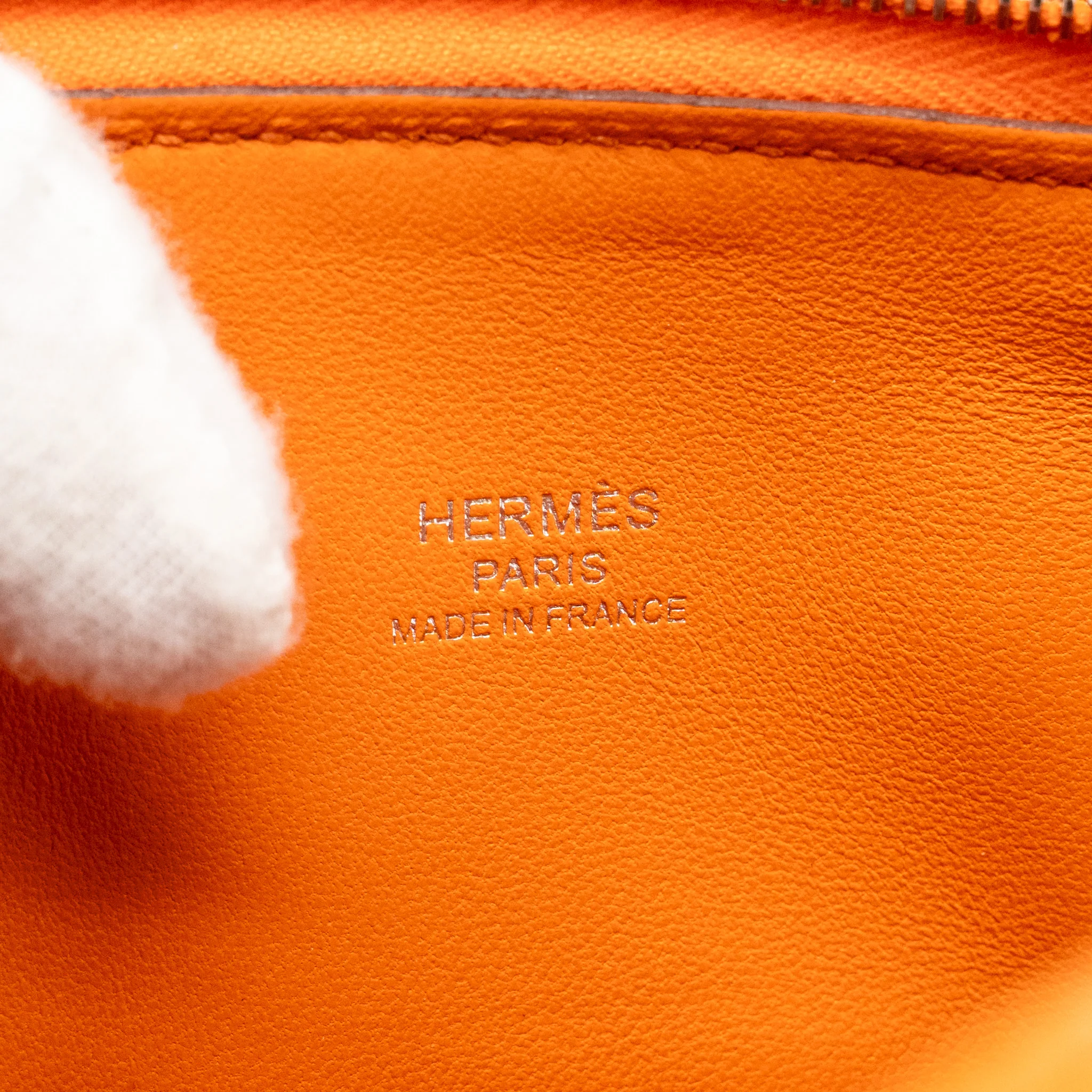 Hermes Mini Bolide Chèvre Mysore Orange SHW Stamp W - Image 14