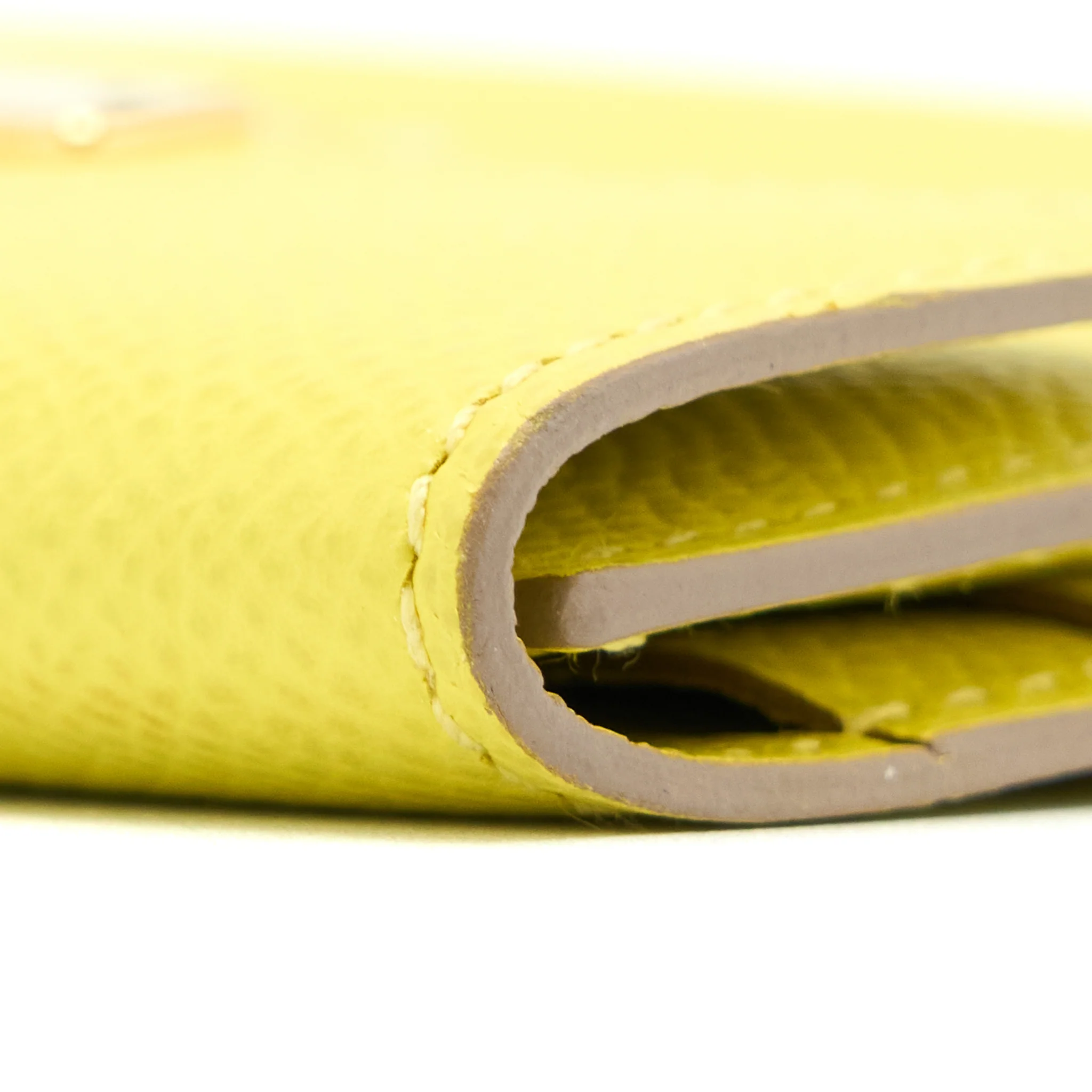 Hermes Mini Clic Card Holder Epsom Yellow GHW Stamp D - Image 6
