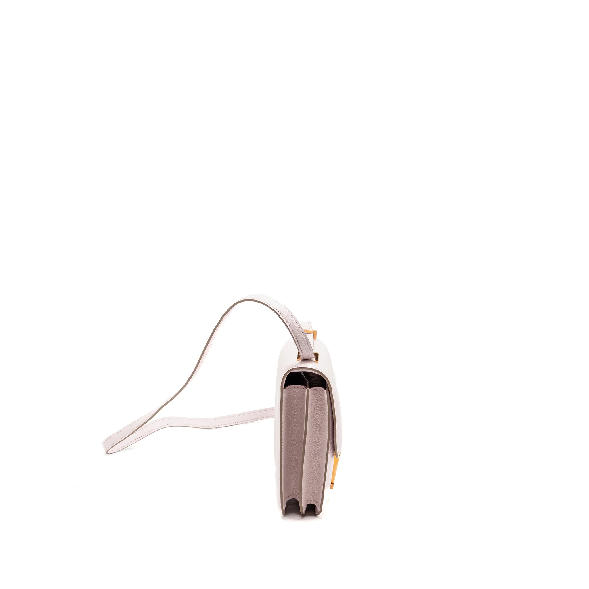 Hermes Mini Constance Chevre Mysore Mauve Pale RGHW Stamp B - Image 3